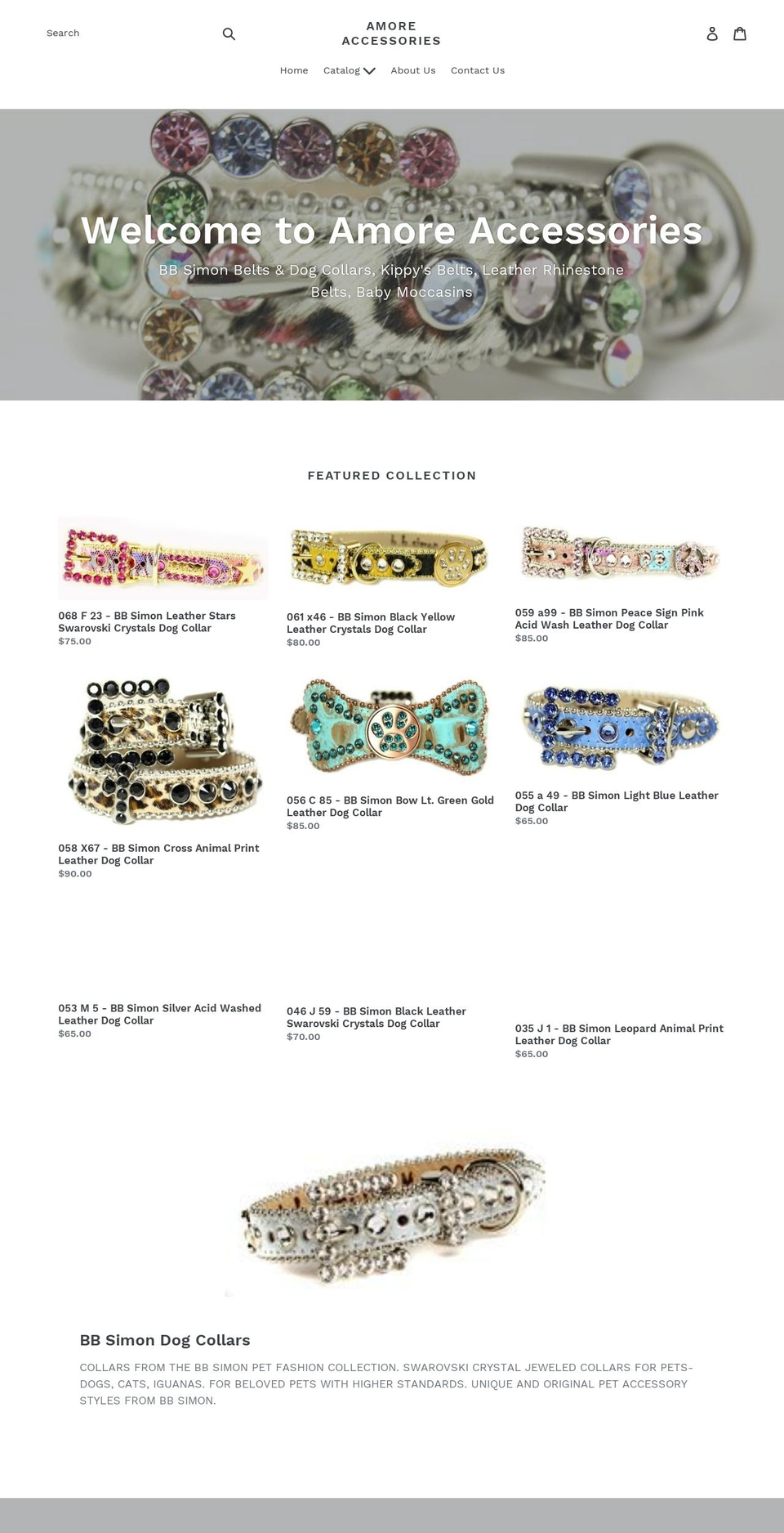 amoreaccessories.com shopify website screenshot