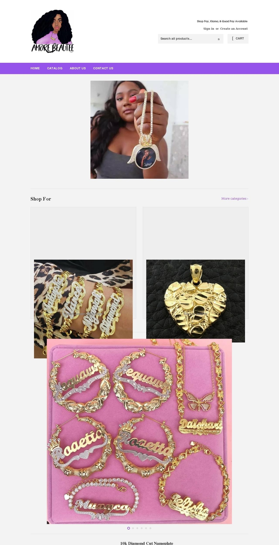 amorebeautee.com shopify website screenshot