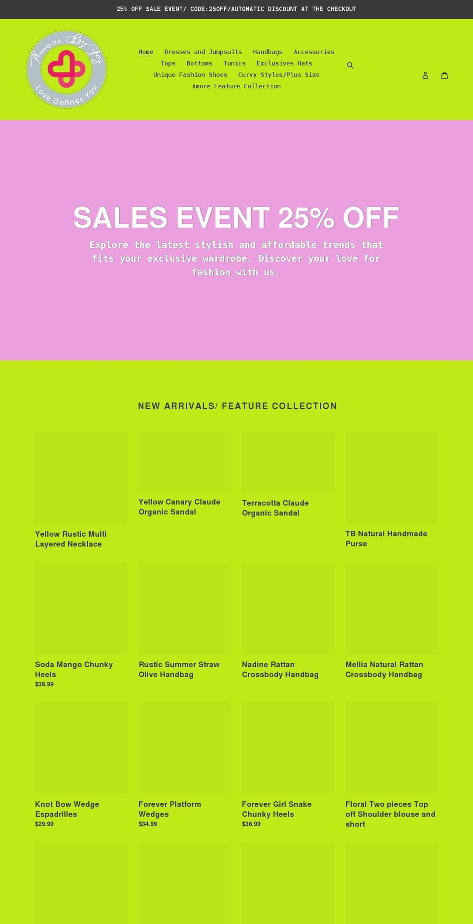 amorebyyaz.com shopify website screenshot