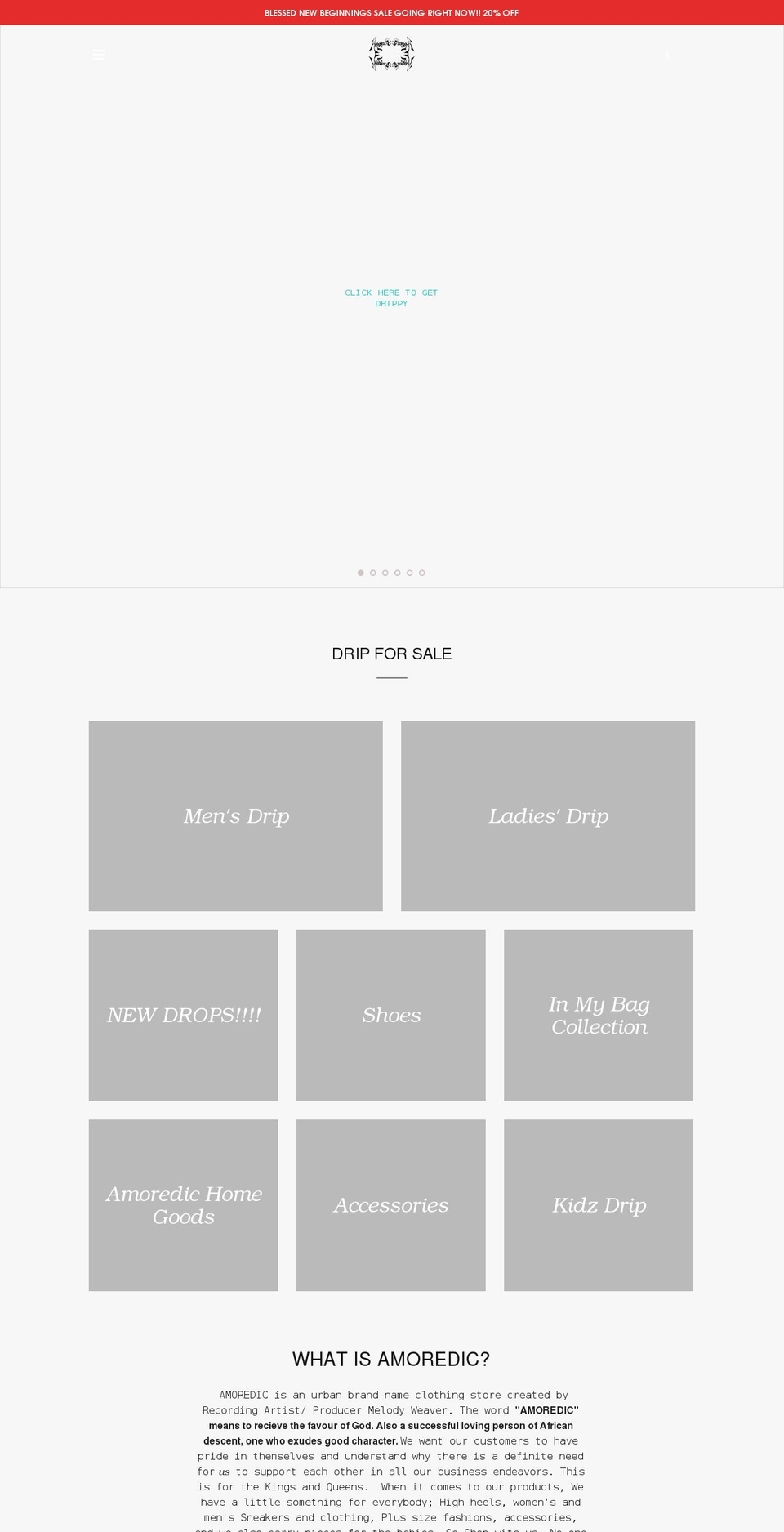 amoredic.com shopify website screenshot