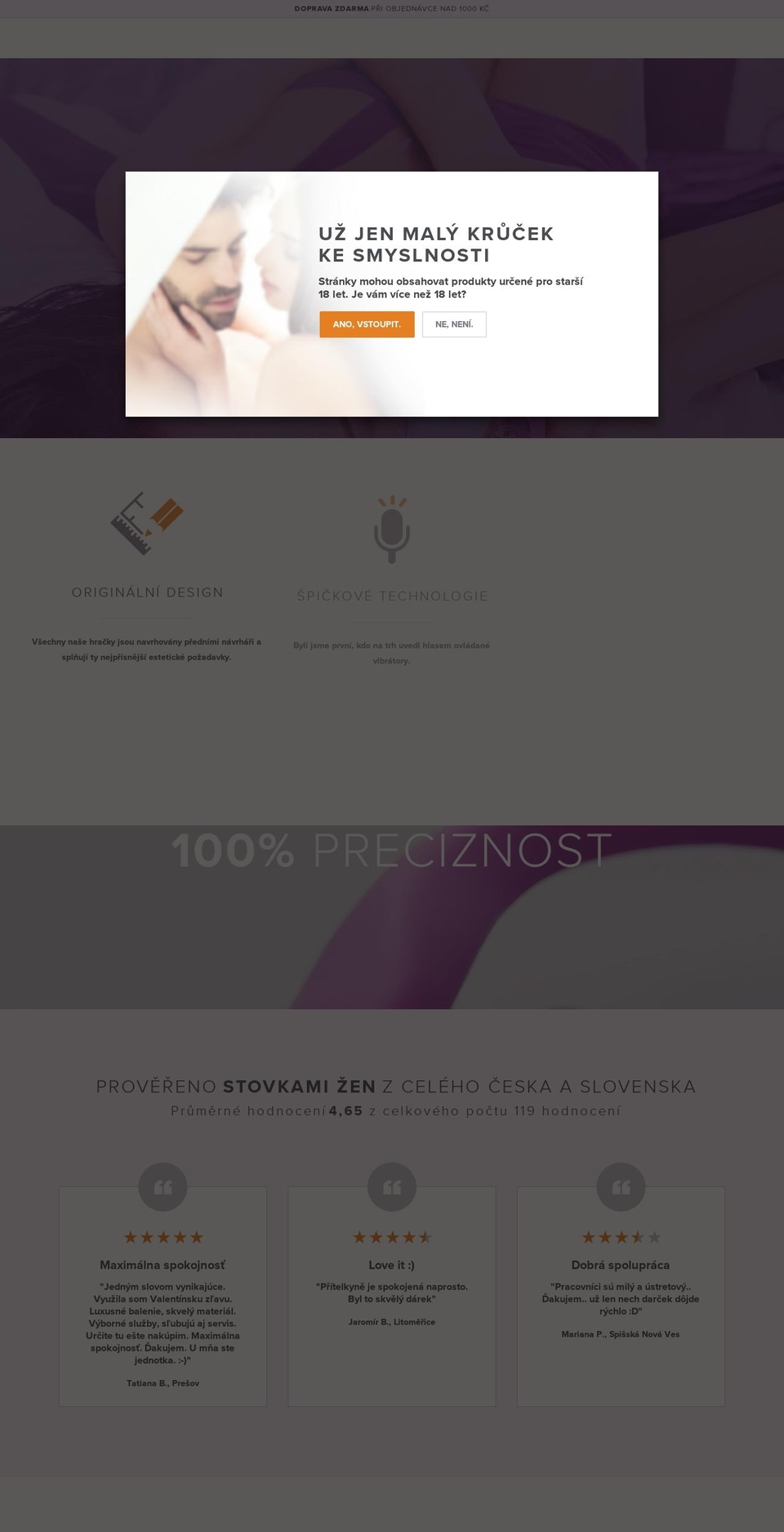 amorelie.cz shopify website screenshot