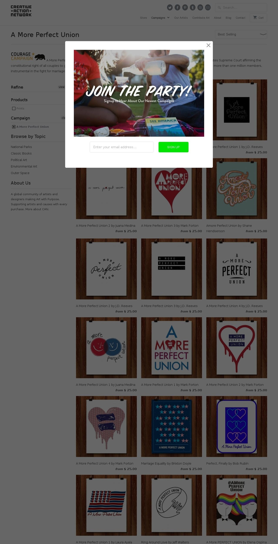 amoreperfectunionproject.com shopify website screenshot