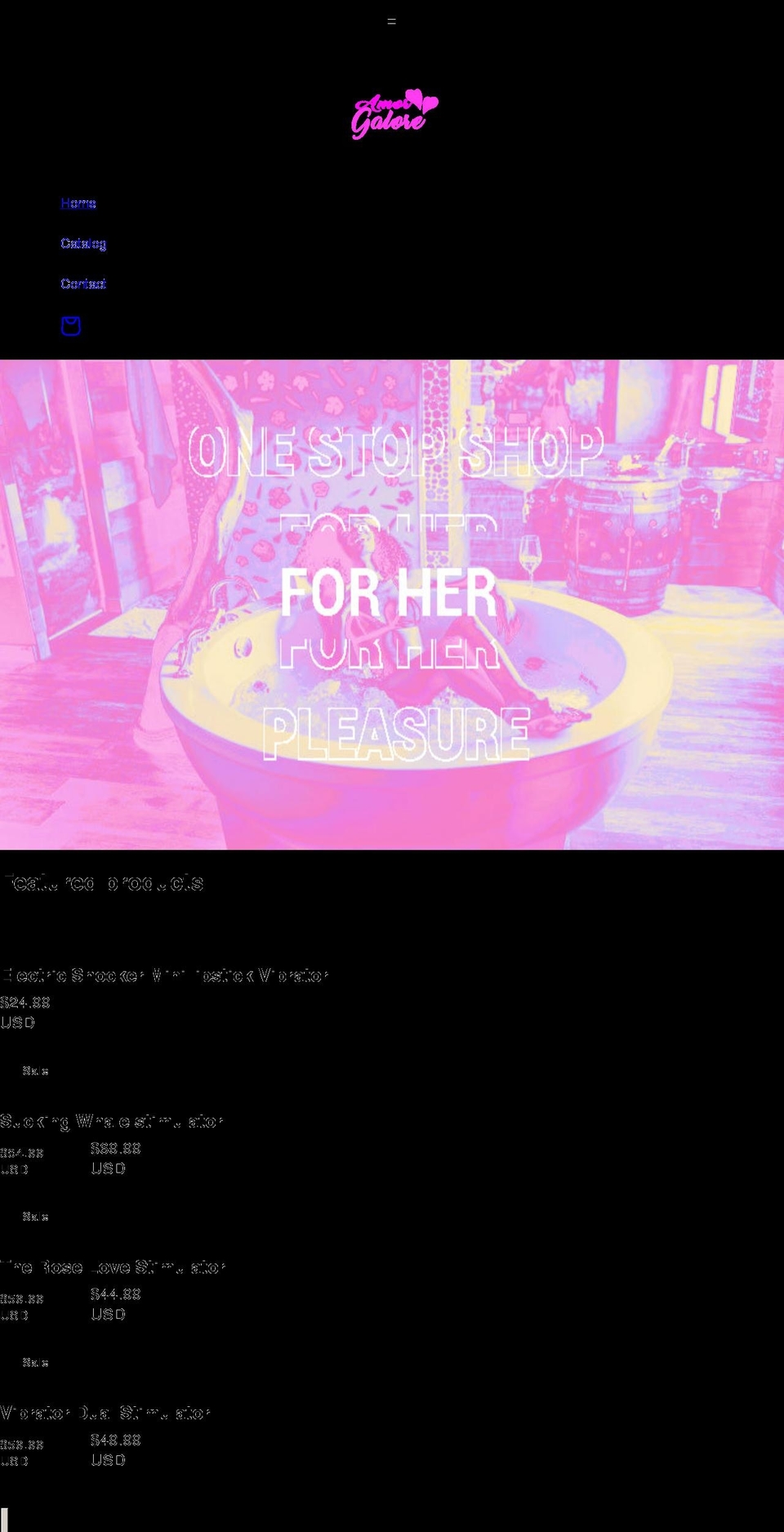 amorgalore.com — Shopify storefront screenshot