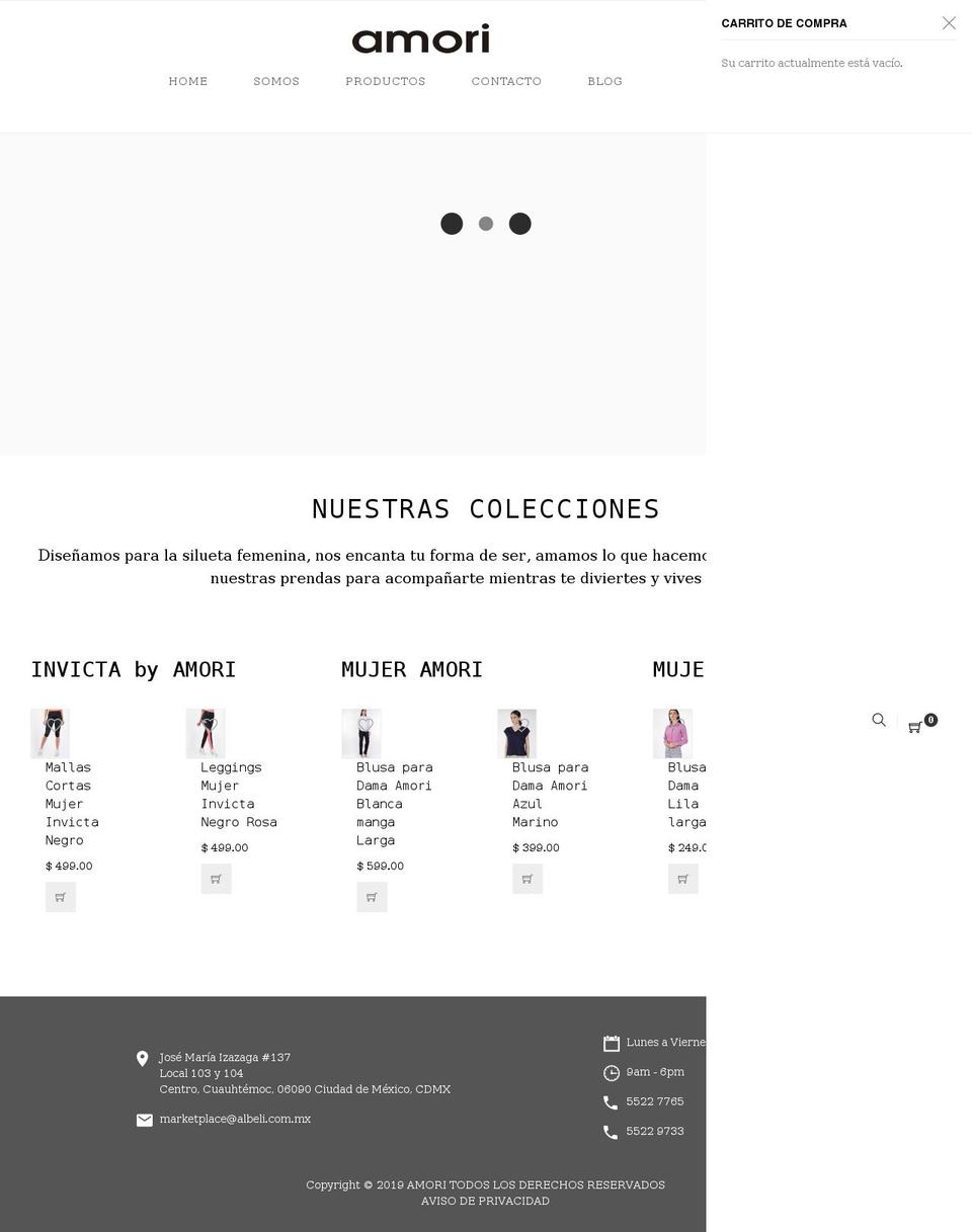 amori-tdr.myshopify.com shopify website screenshot