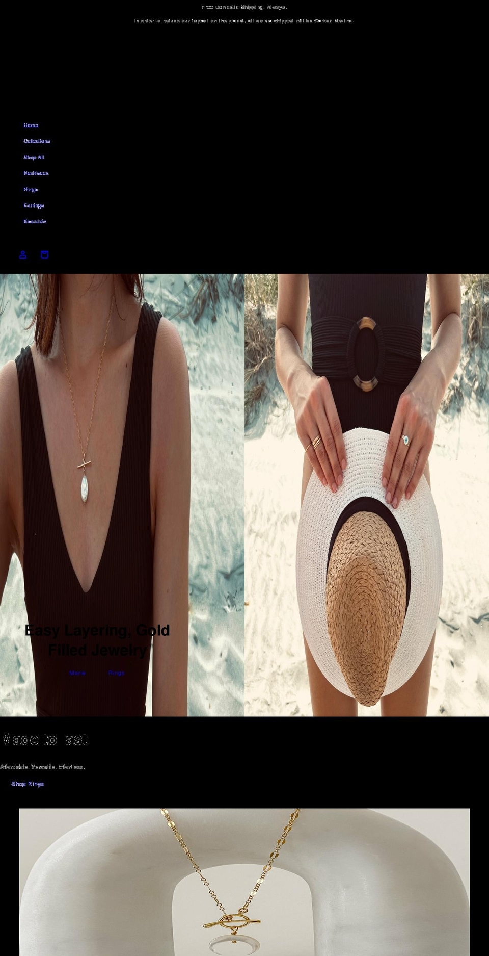 amorycjewelry.com shopify website screenshot