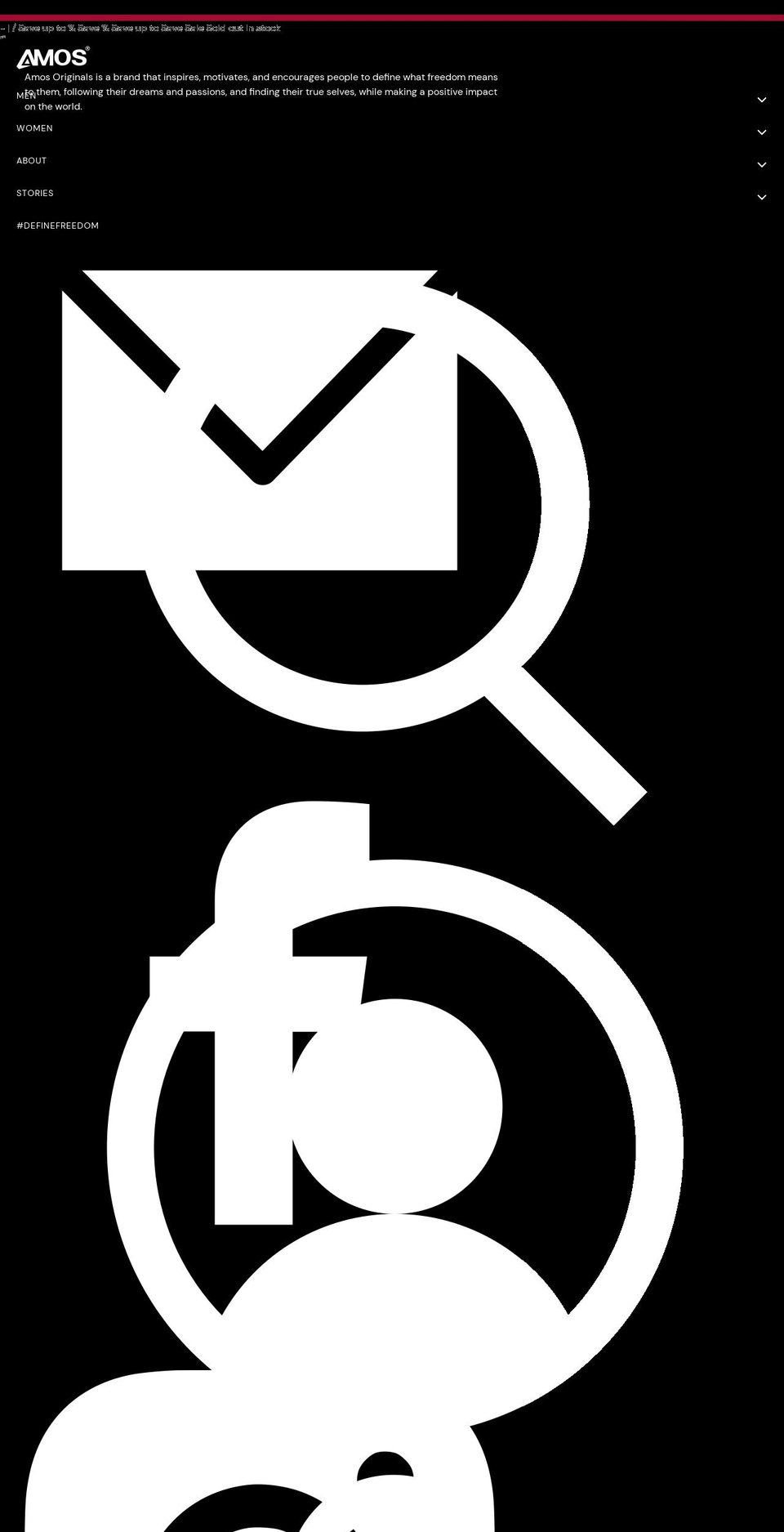 amosoriginals.com shopify website screenshot