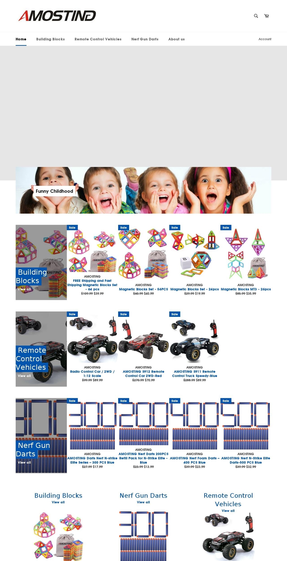 amosting.com shopify website screenshot