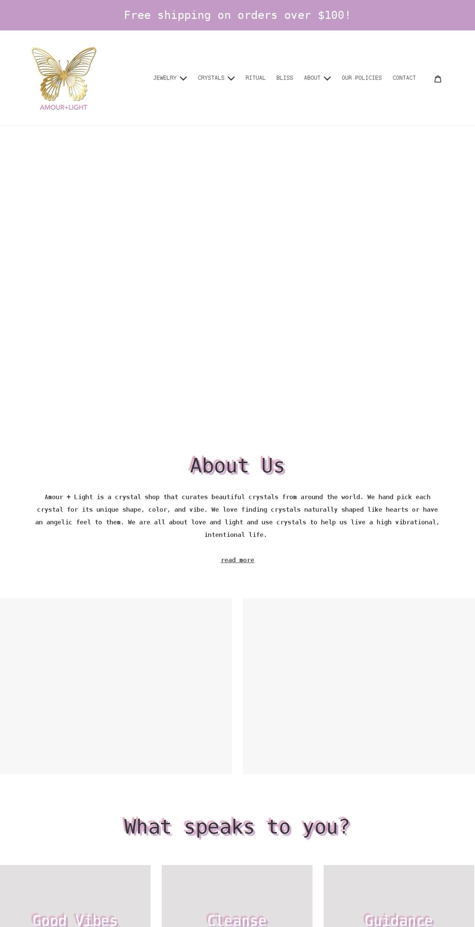 amourandlight.com shopify website screenshot