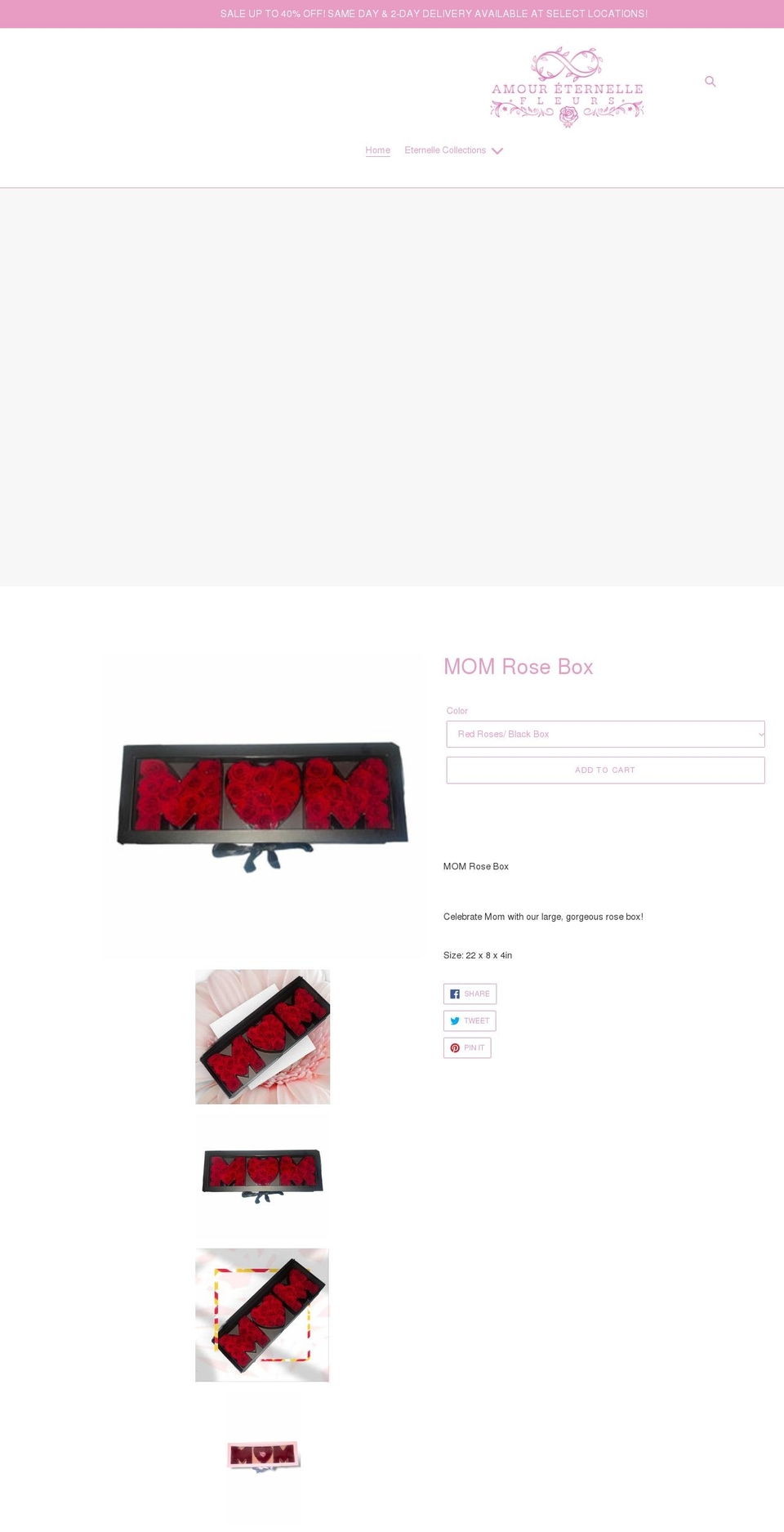 amoureternelle.com shopify website screenshot