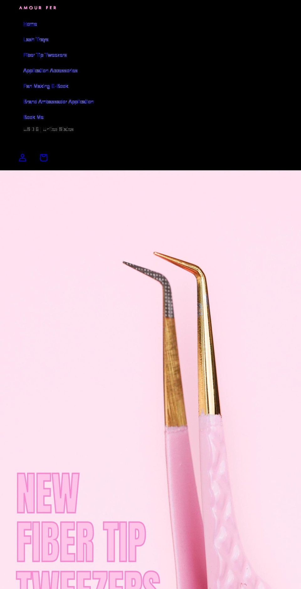 amourfer.com shopify website screenshot