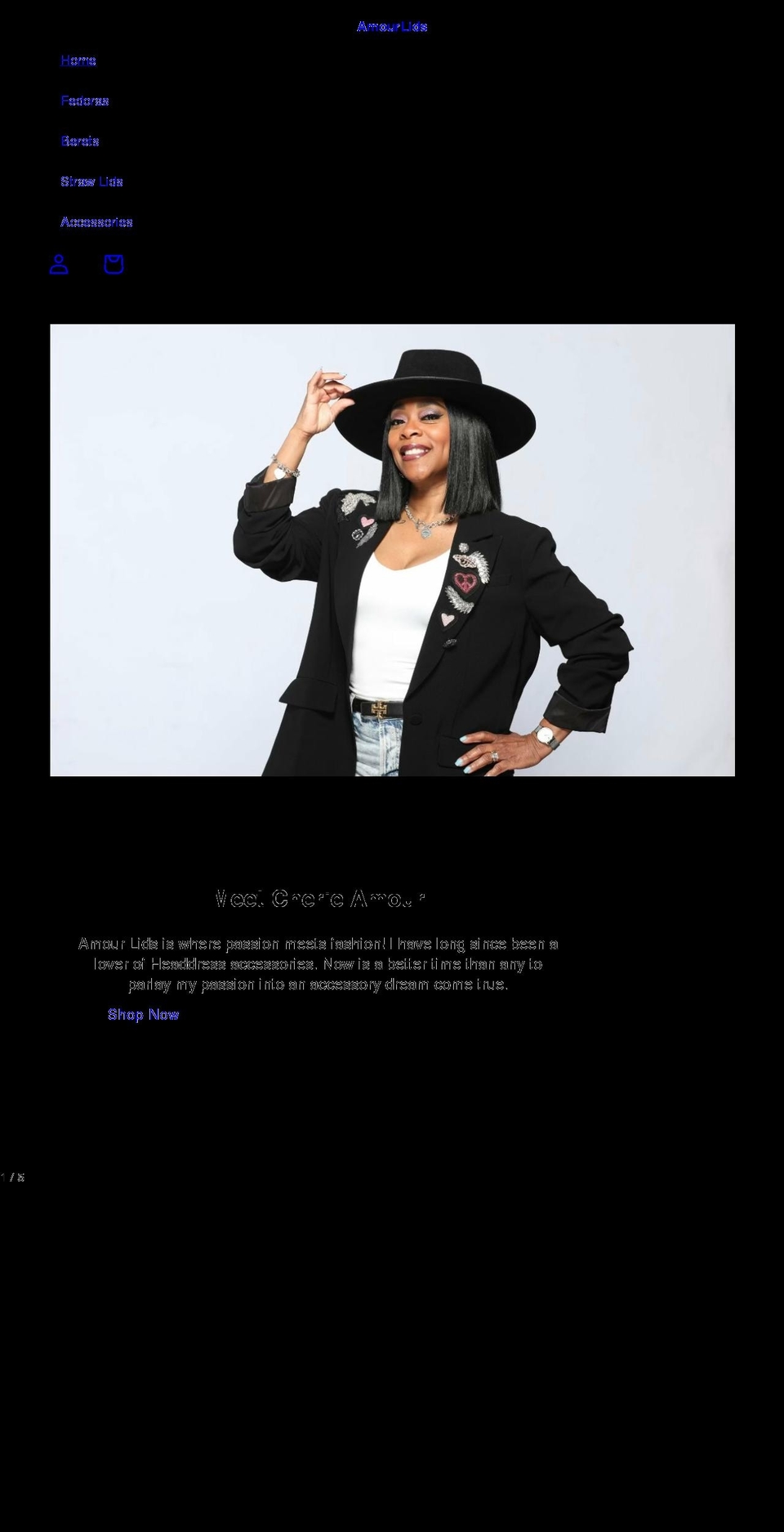 amourlids.com shopify website screenshot