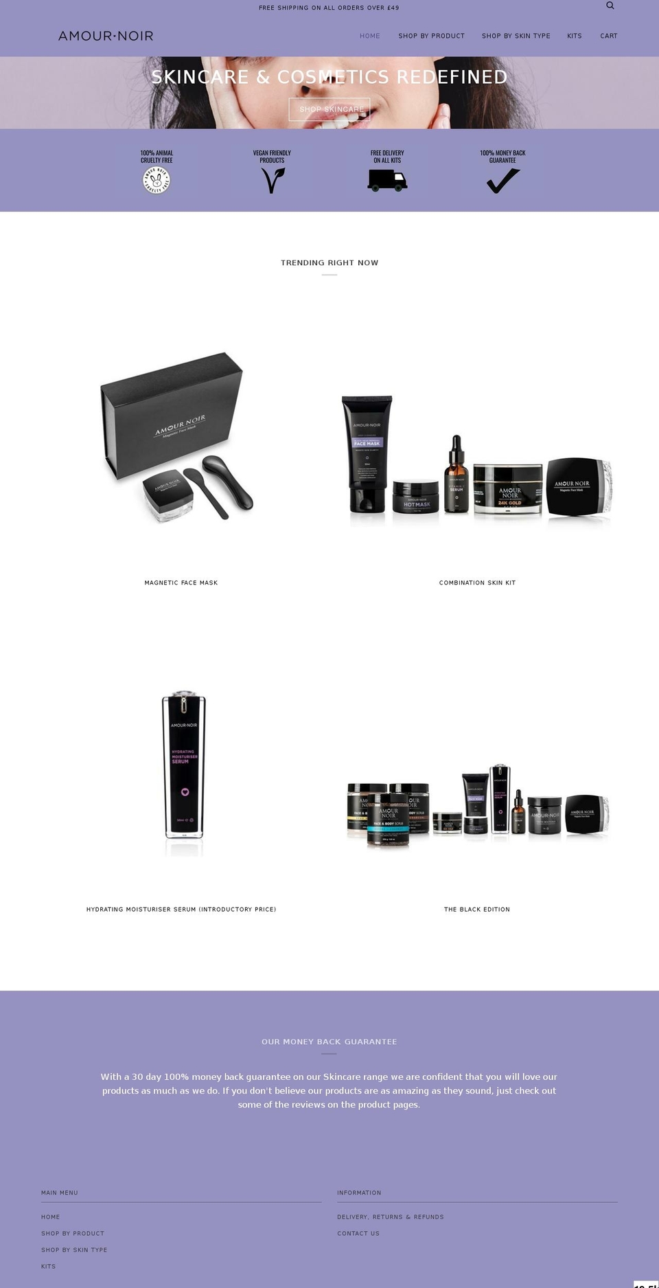 amournoirtoothpolish.com — Shopify storefront screenshot