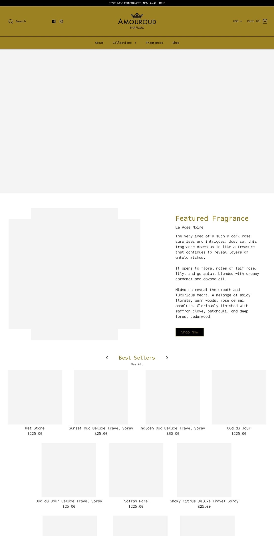 amouroud.com shopify website screenshot