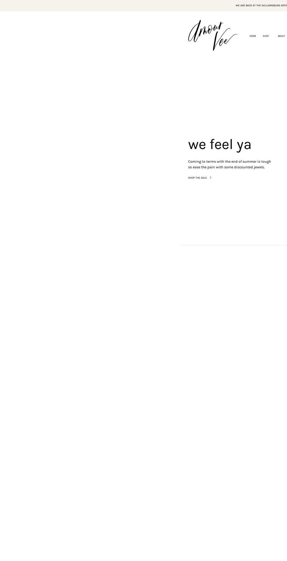 amourvee.com — Shopify storefront screenshot