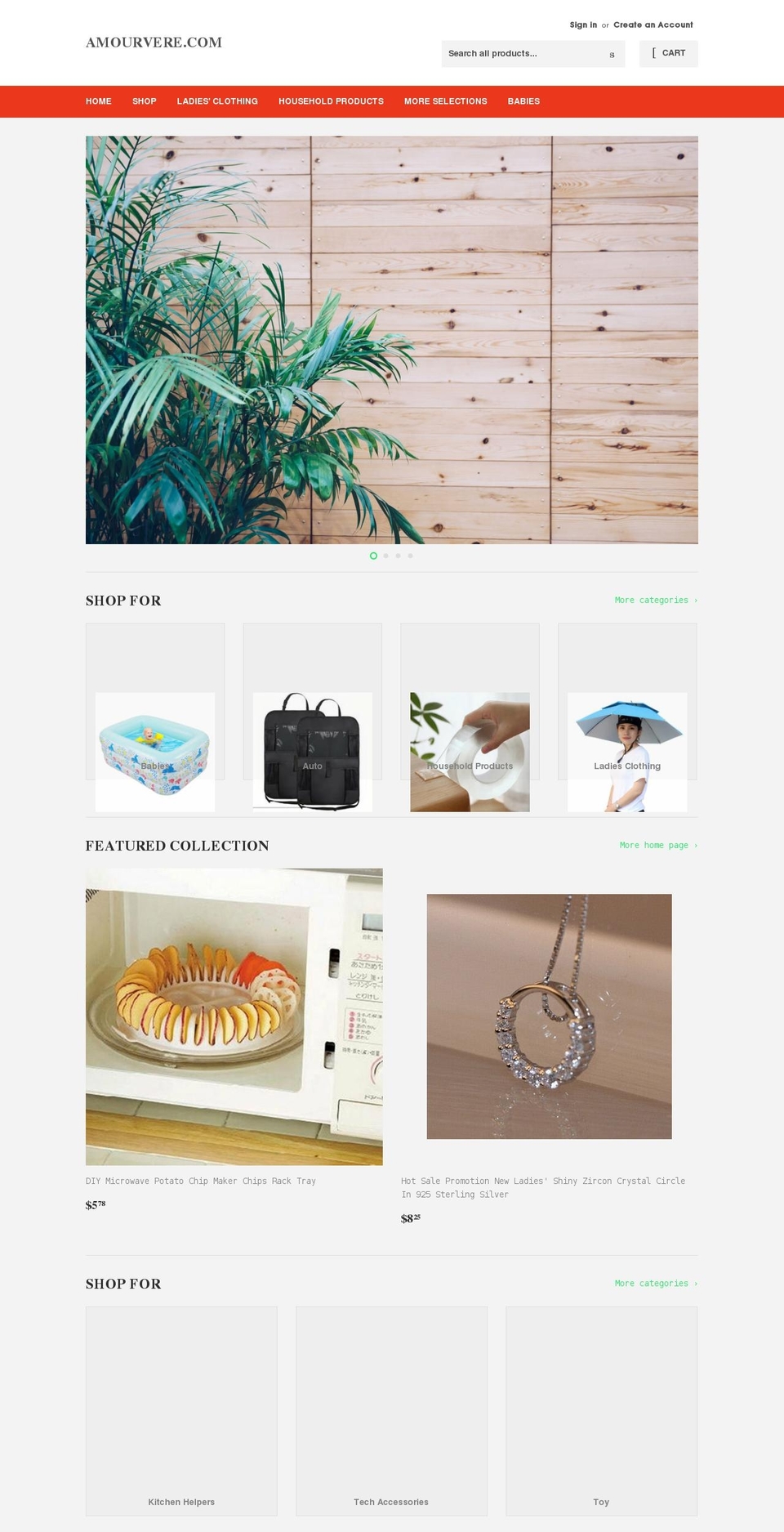 amourvere.com shopify website screenshot