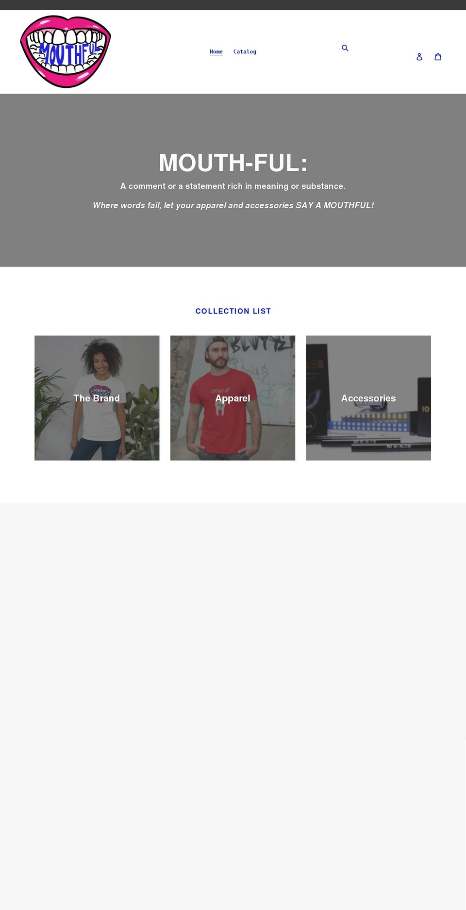 amouthful.net shopify website screenshot