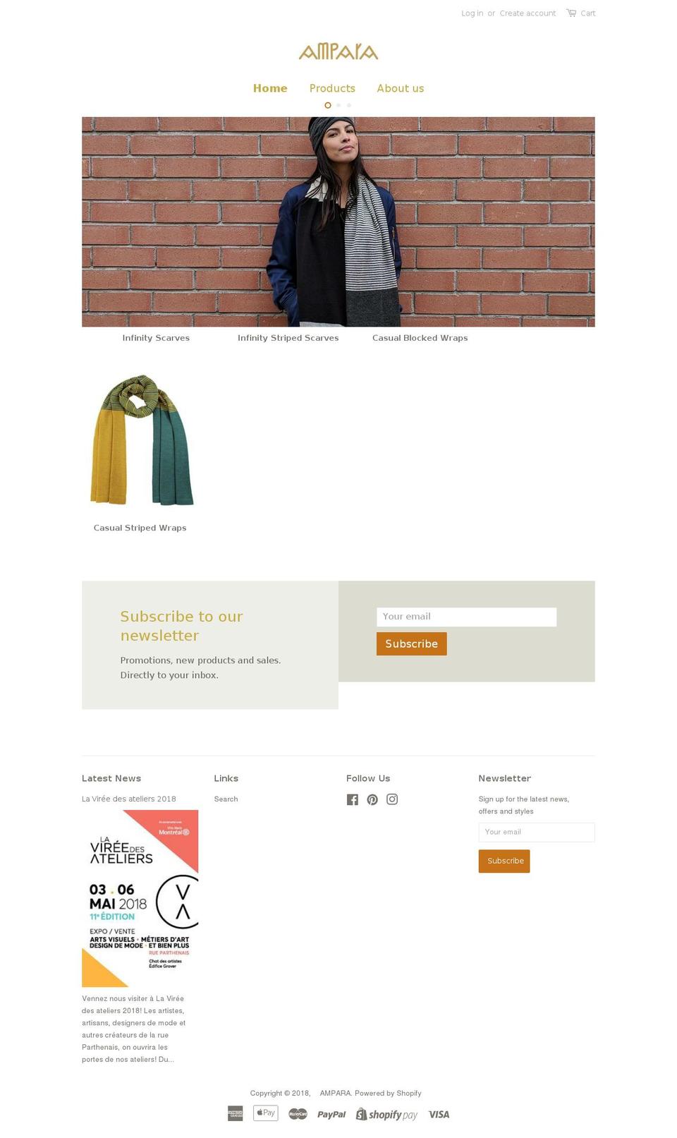 ampara.net shopify website screenshot