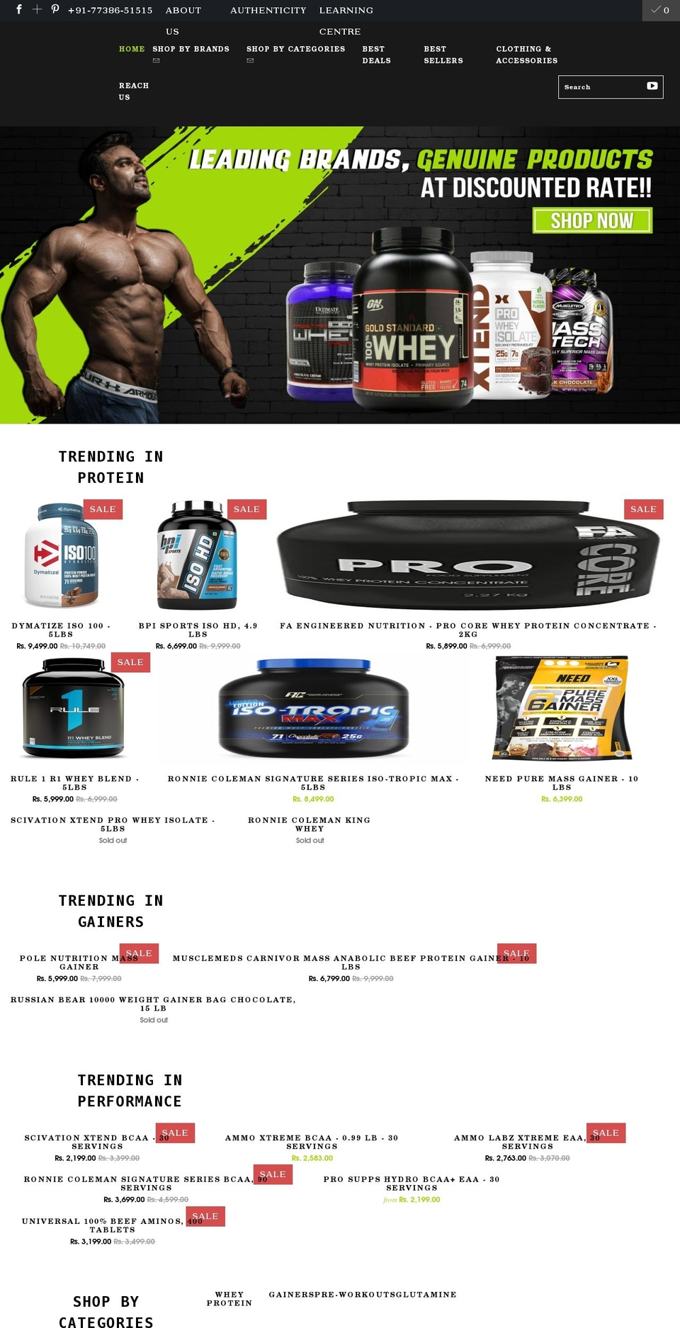 ampasnutrition.com shopify website screenshot