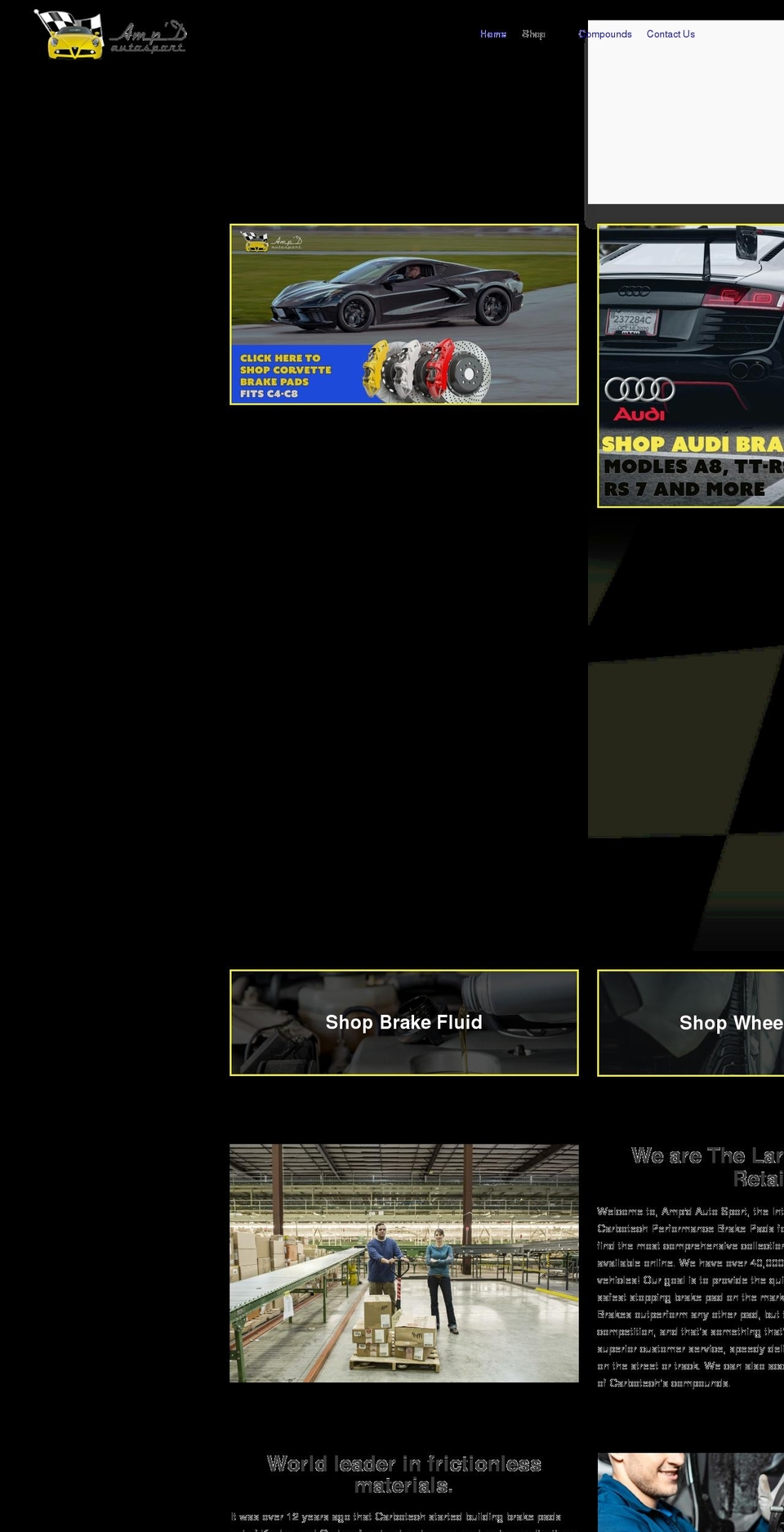 ampdautosport.com shopify website screenshot