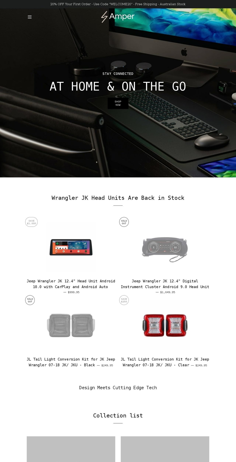 amperhq.com.au shopify website screenshot