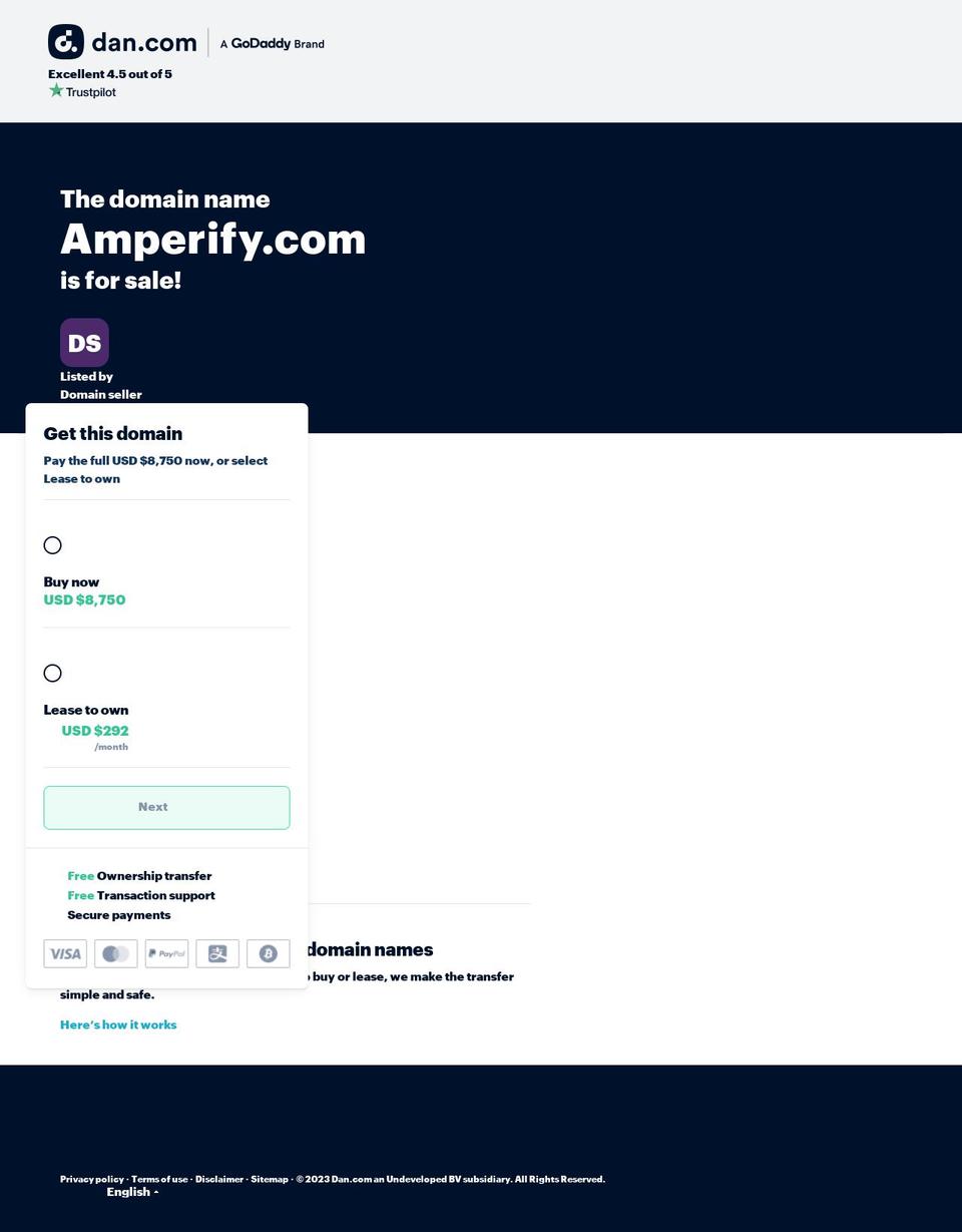 amperify.com — Shopify storefront screenshot