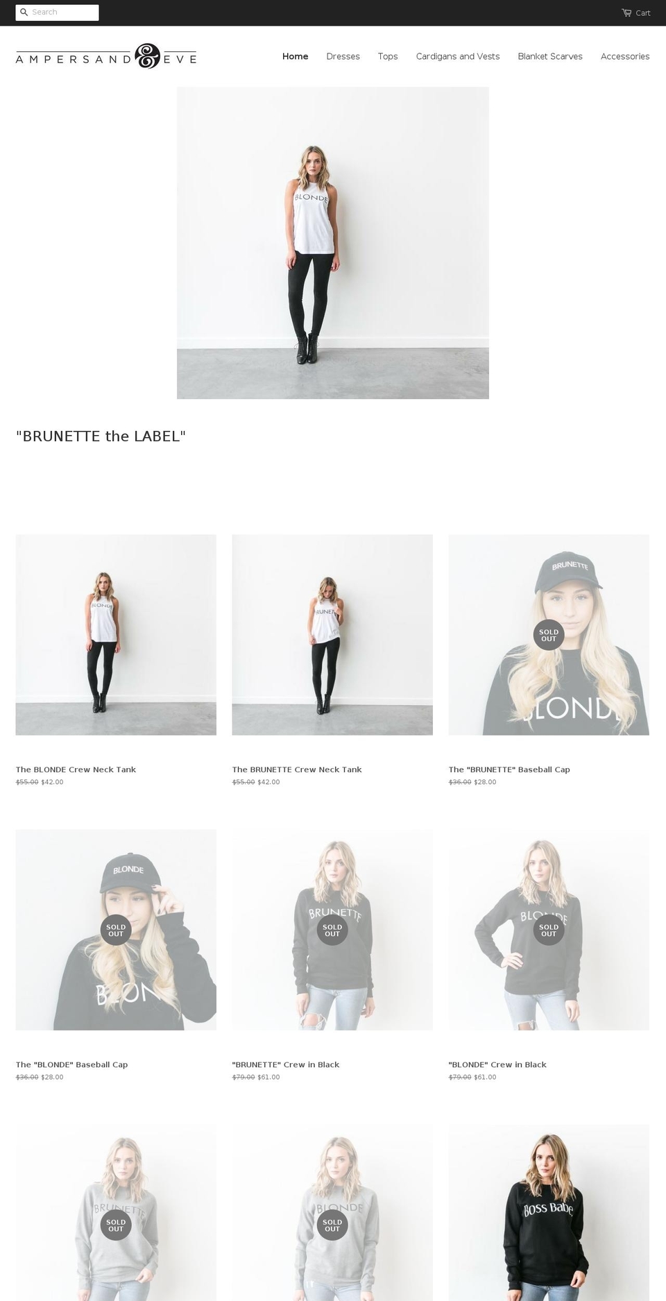 ampersandeve.com — Shopify storefront screenshot