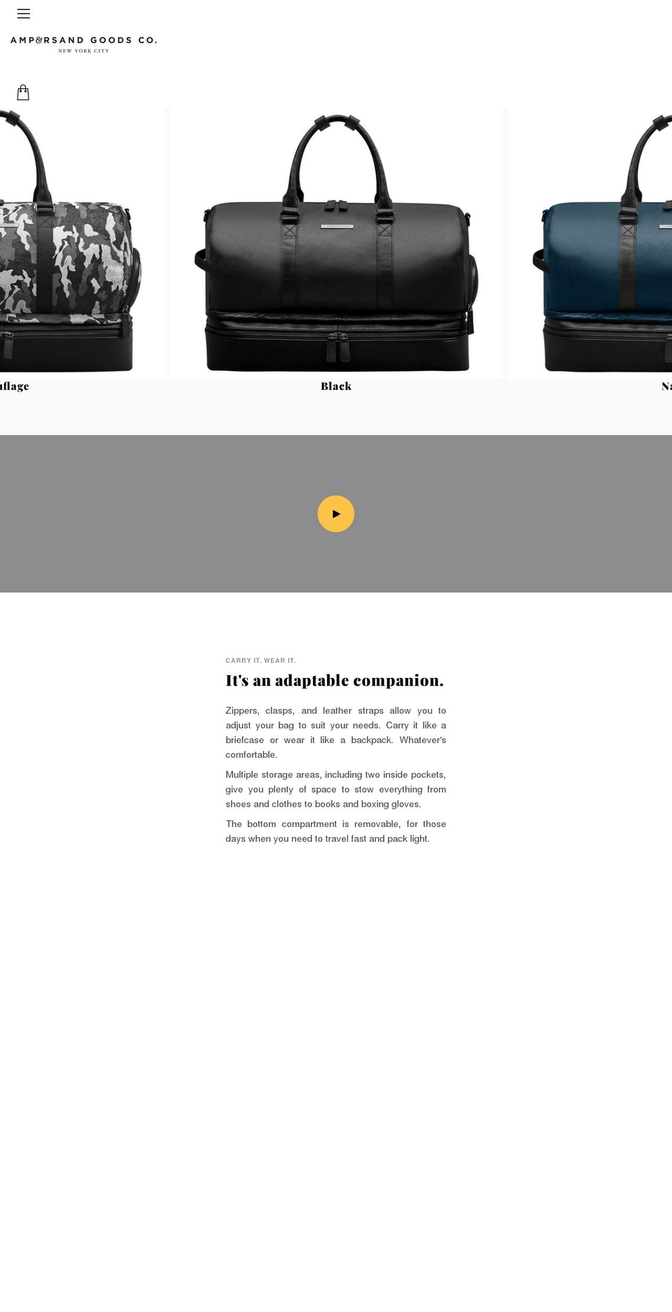 ampersandgoods.com shopify website screenshot