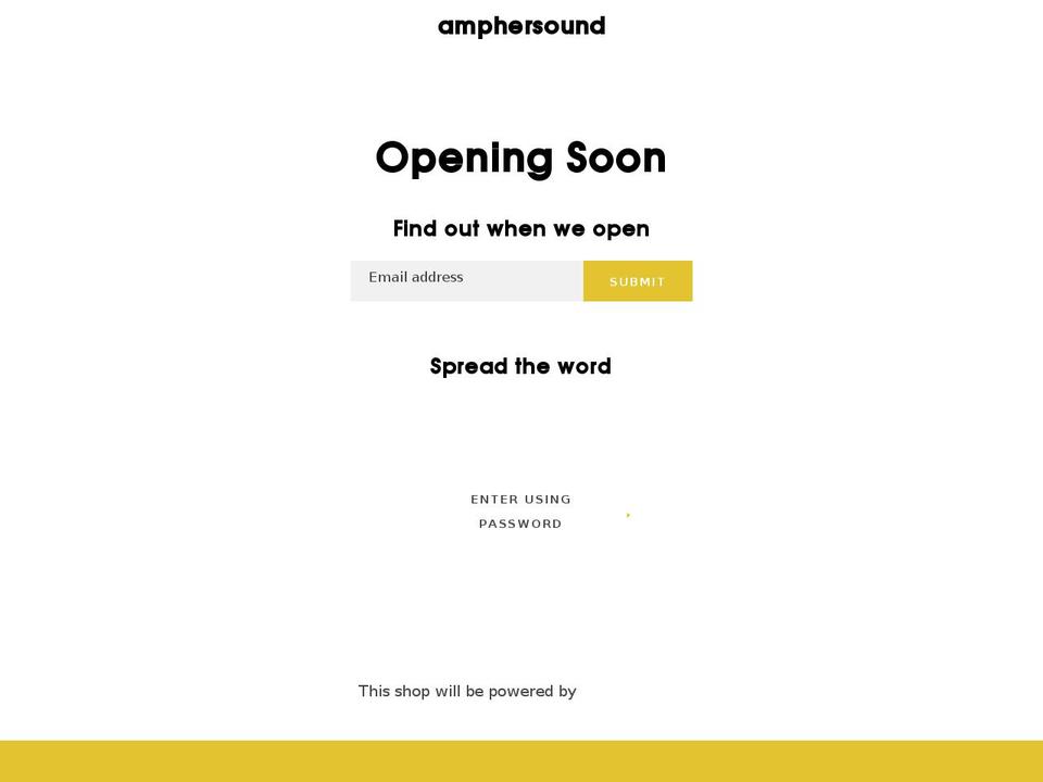 amphersound.com — Shopify storefront screenshot