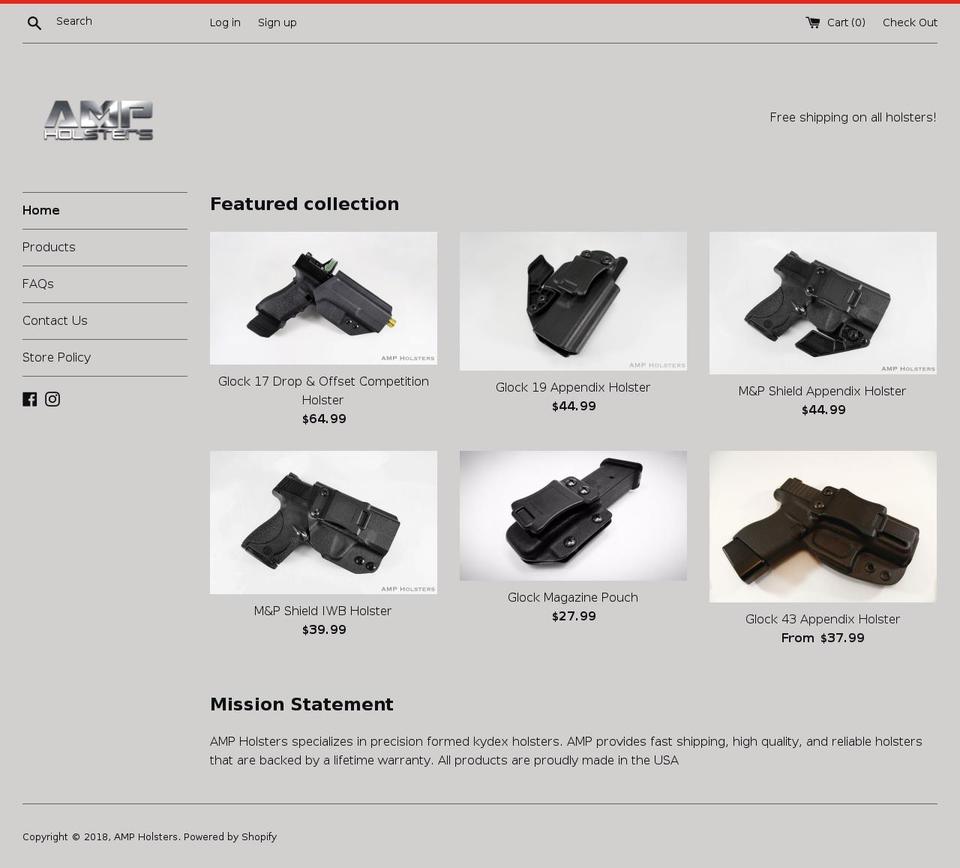 ampholsters.com — Shopify storefront screenshot