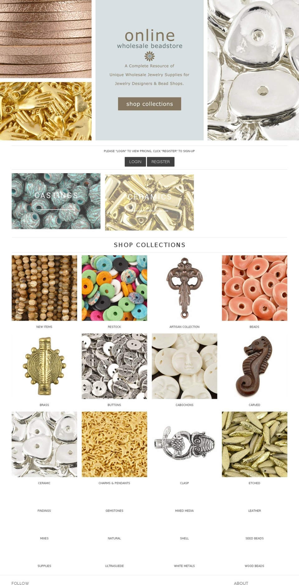 amphorabeads.com shopify website screenshot