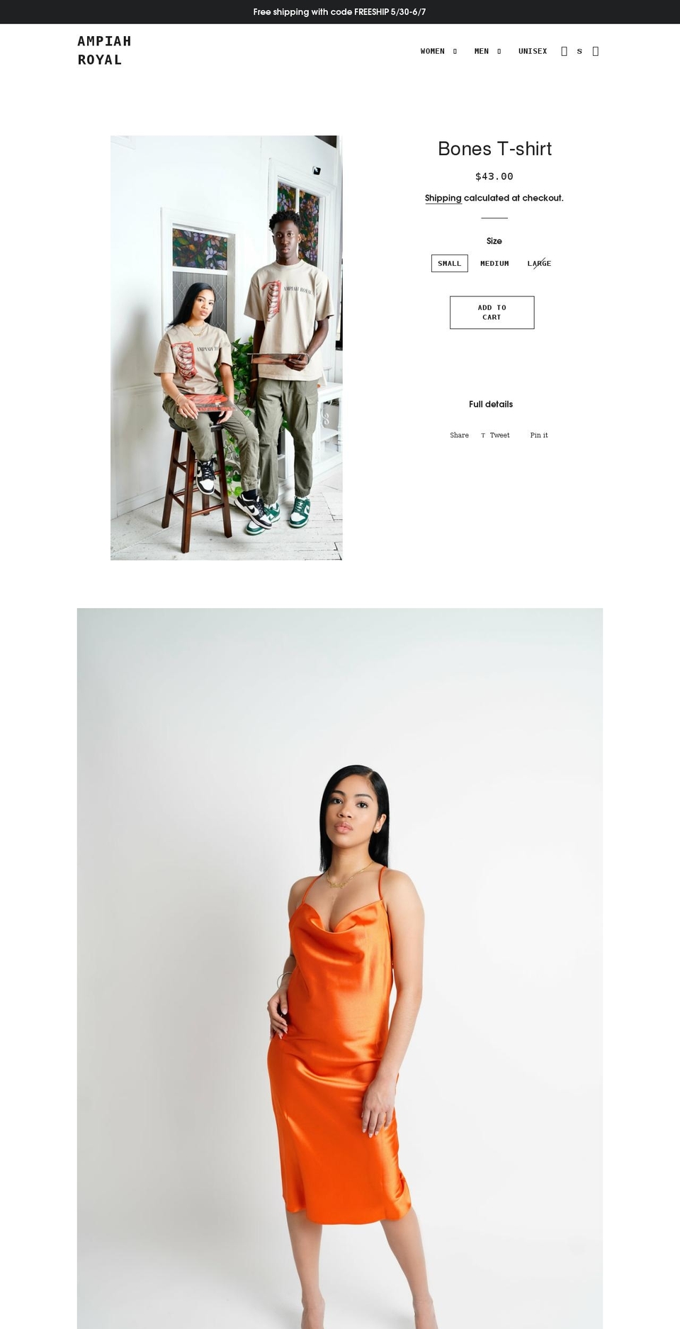 ampiahroyal.com shopify website screenshot