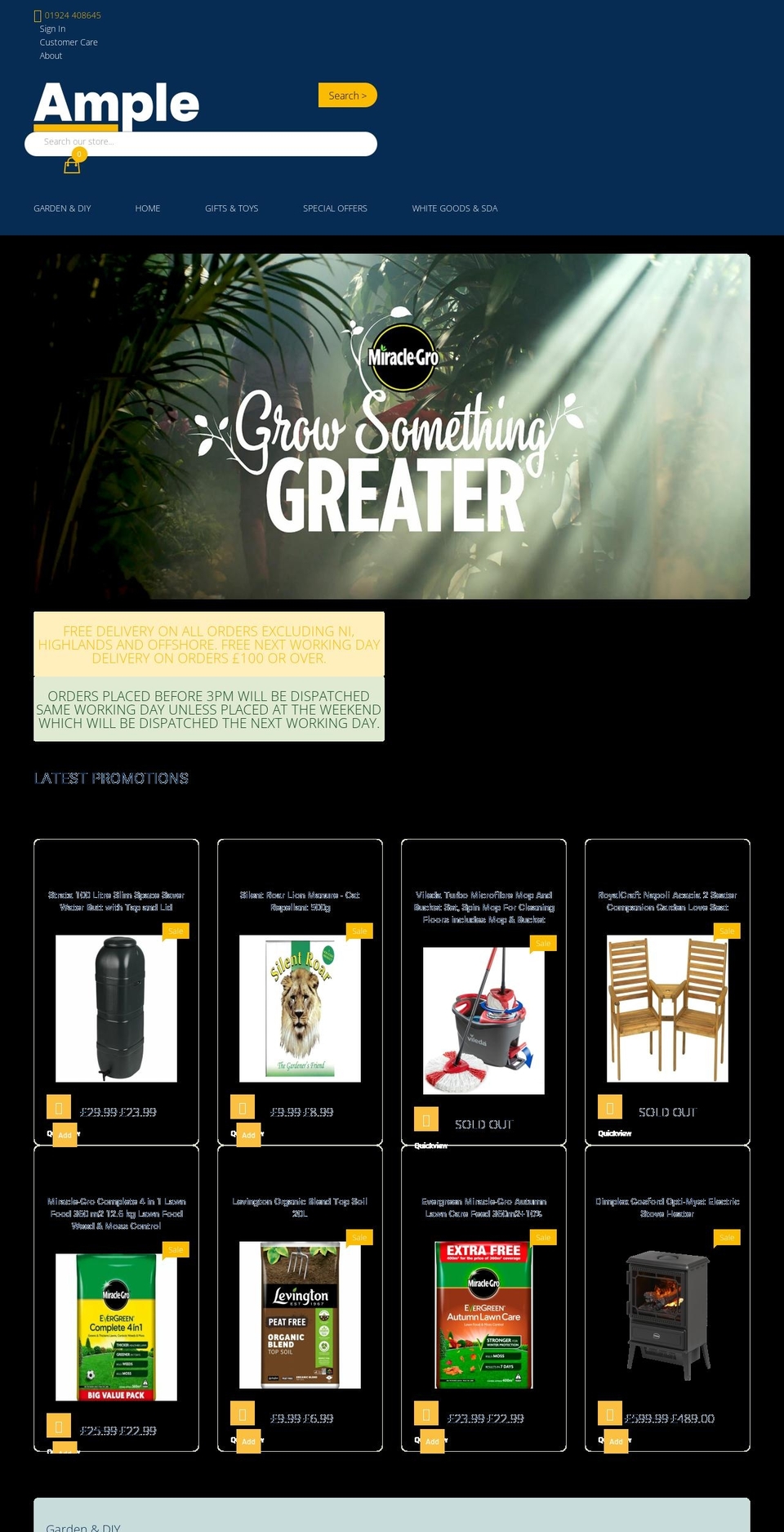 ample-store.co.uk shopify website screenshot