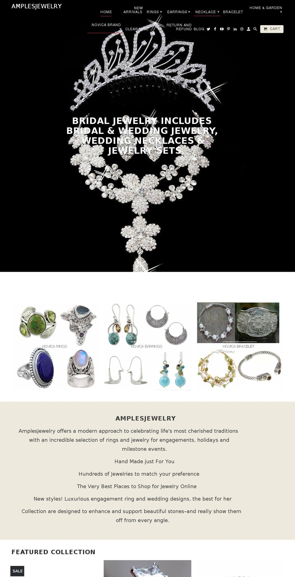 amplesjewelry.com shopify website screenshot