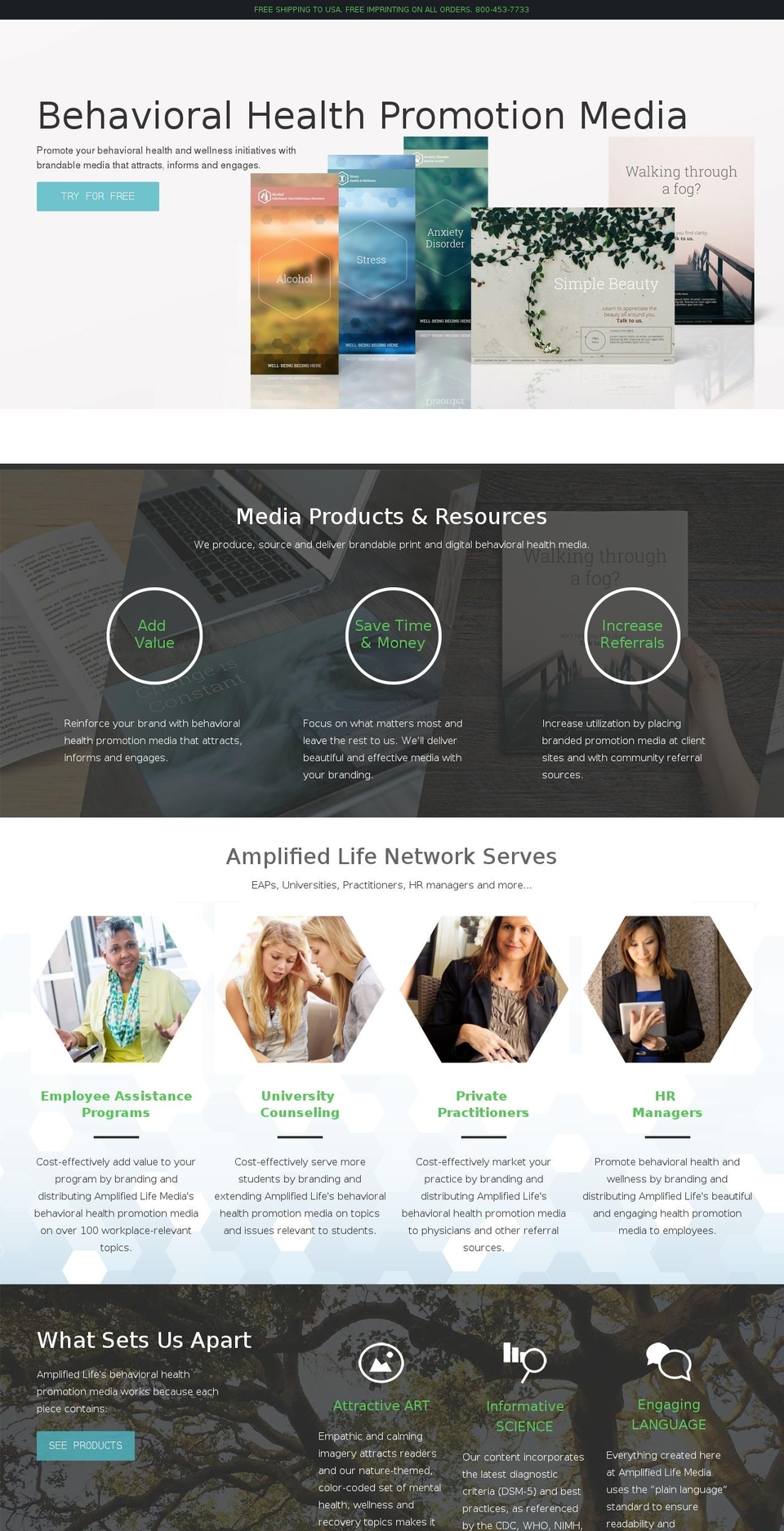 amplifemedia.com shopify website screenshot