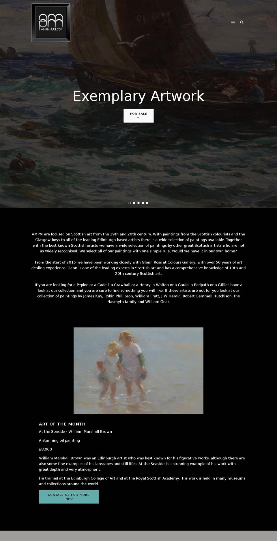 ampm-art.com — Shopify storefront screenshot