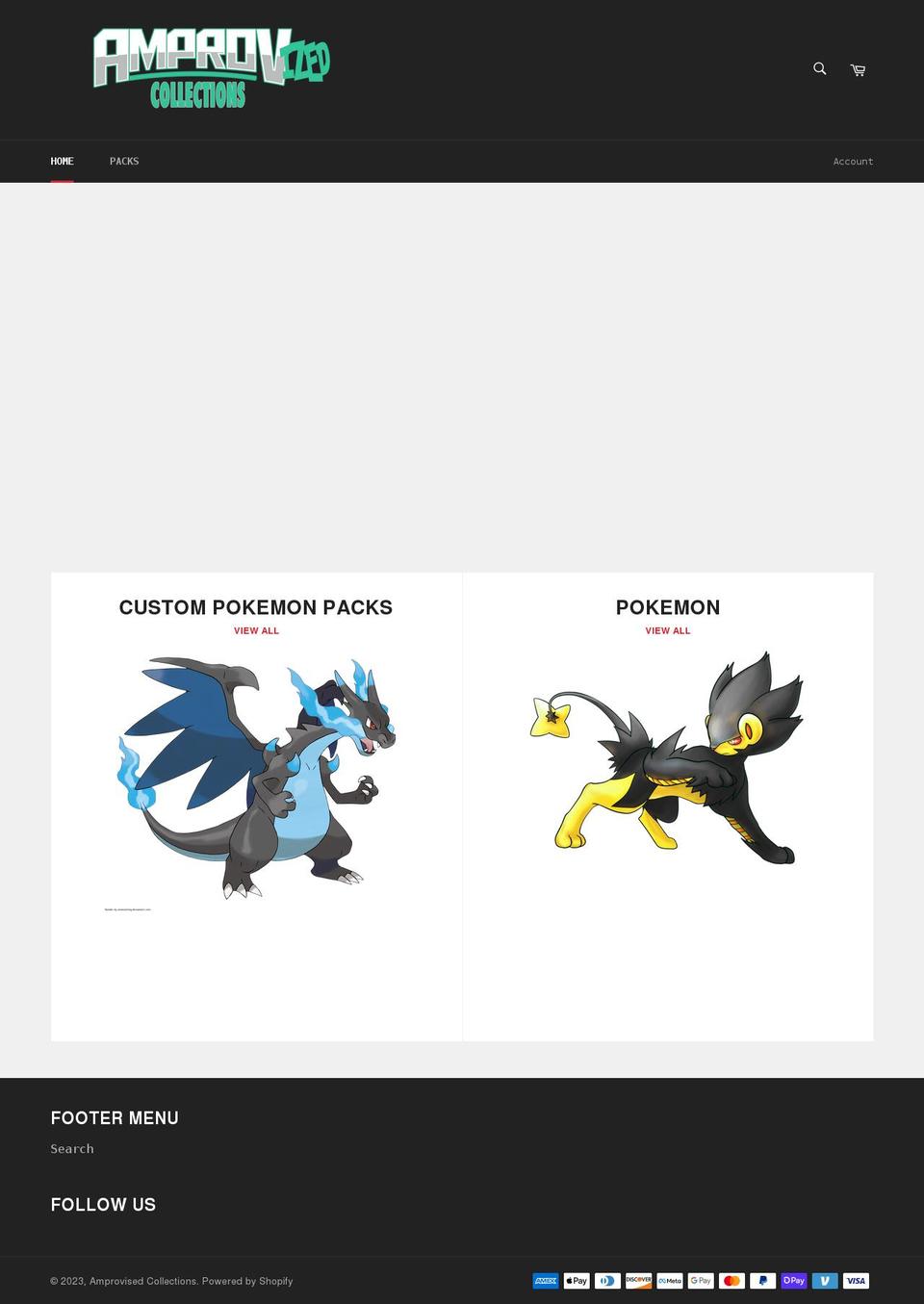 amprovised.com shopify website screenshot