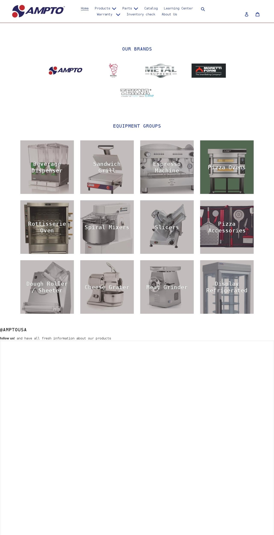 ampto.com shopify website screenshot