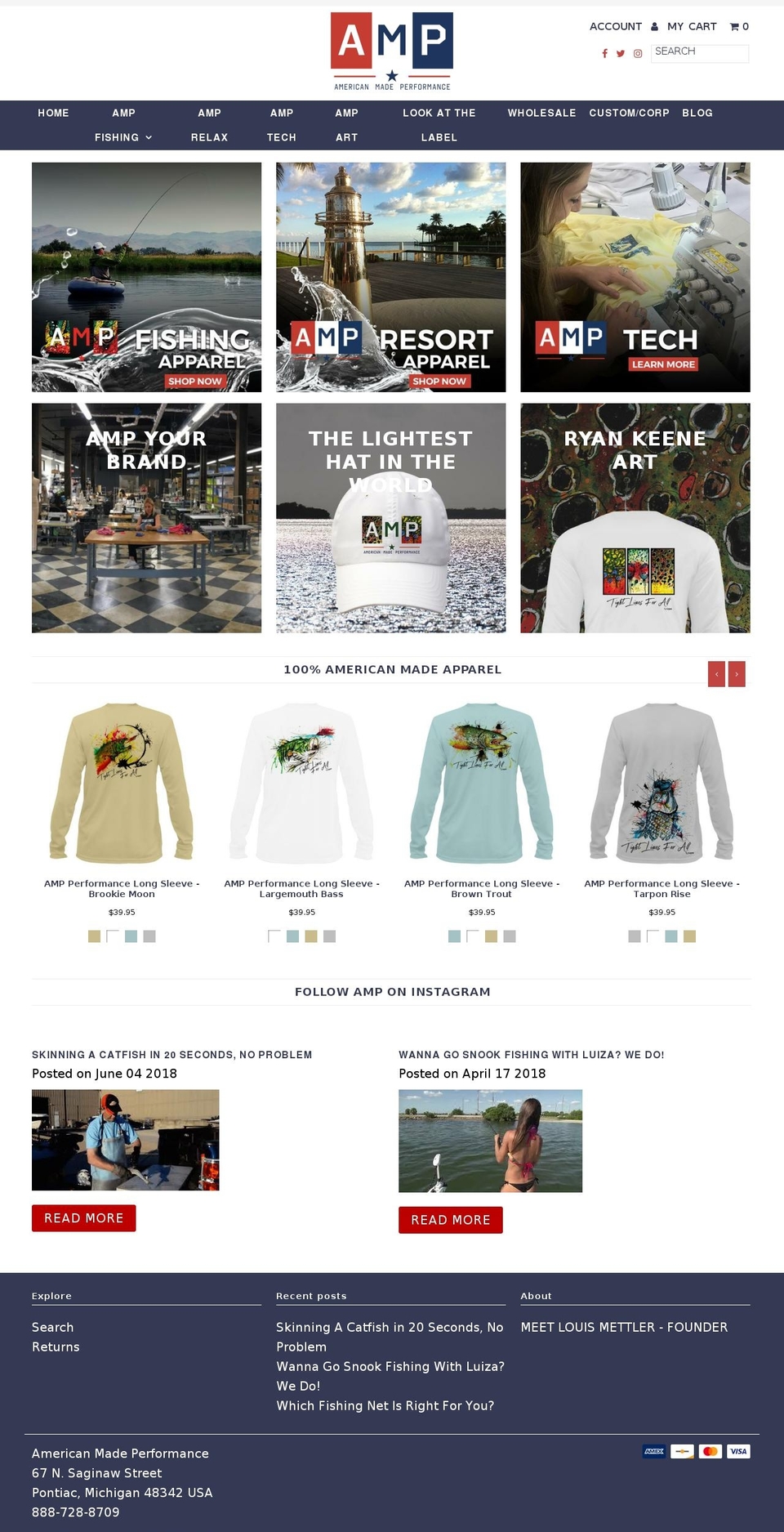 ampusamade.com shopify website screenshot