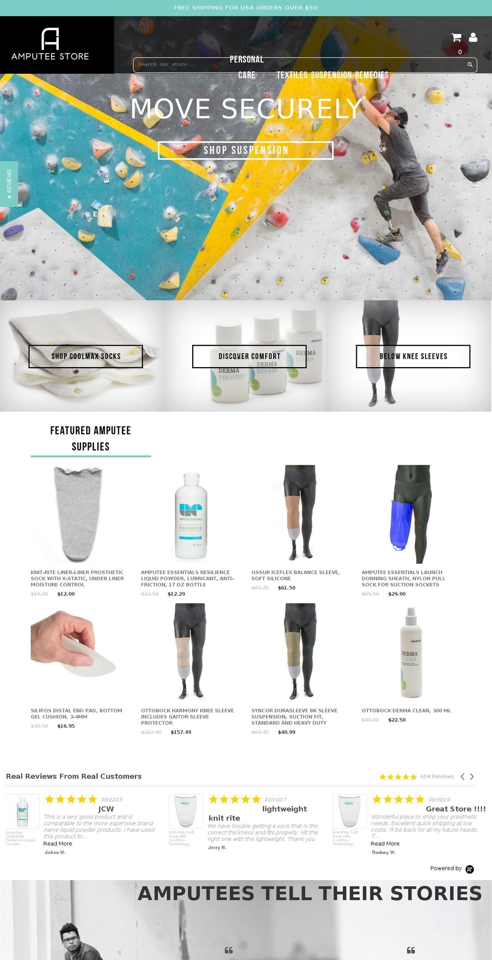 timber-2-1-1 Shopify theme site example amputeeproducts.com