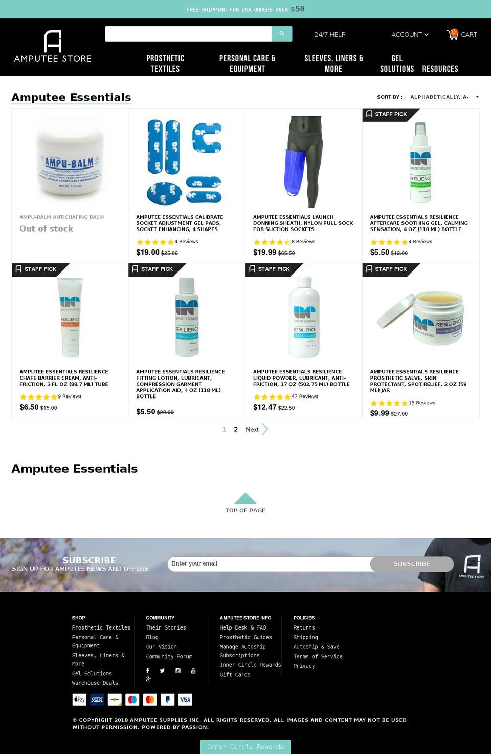 [BBC] Theme Updates Sept 17' bold 2.0 Shopify theme site example amputeessentials.com