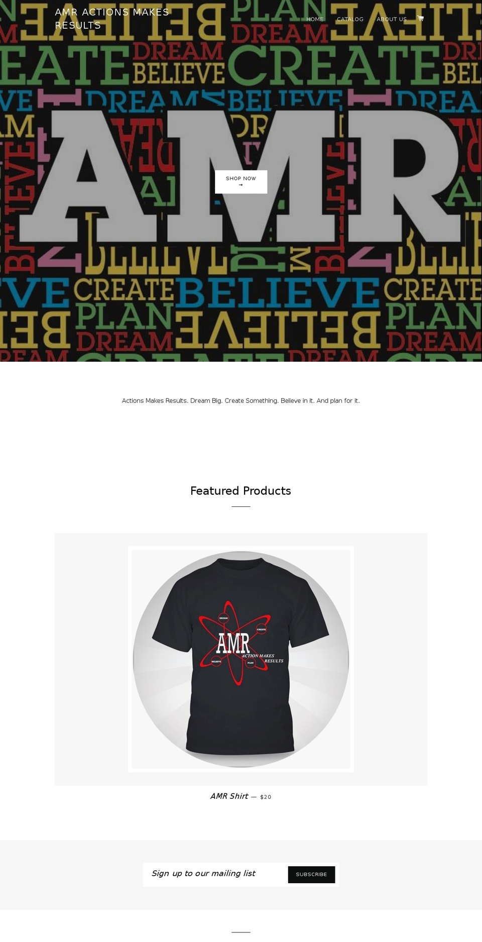 amrapparel.com shopify website screenshot