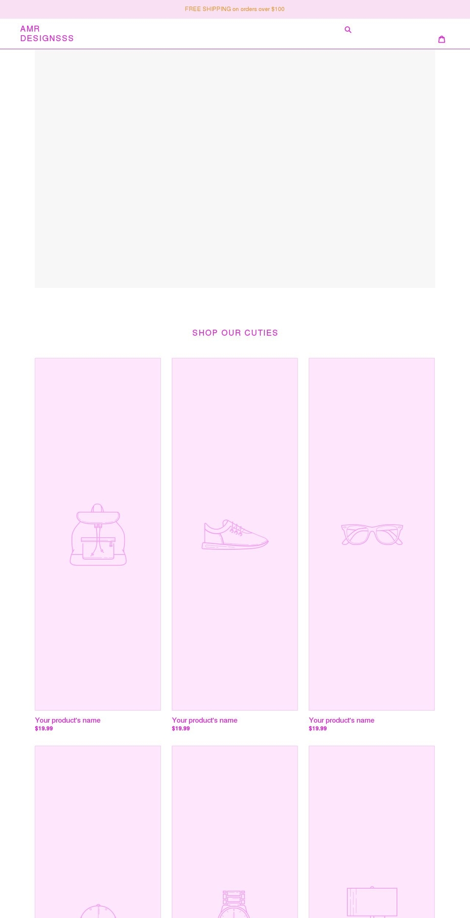 amrdesignsss.com shopify website screenshot