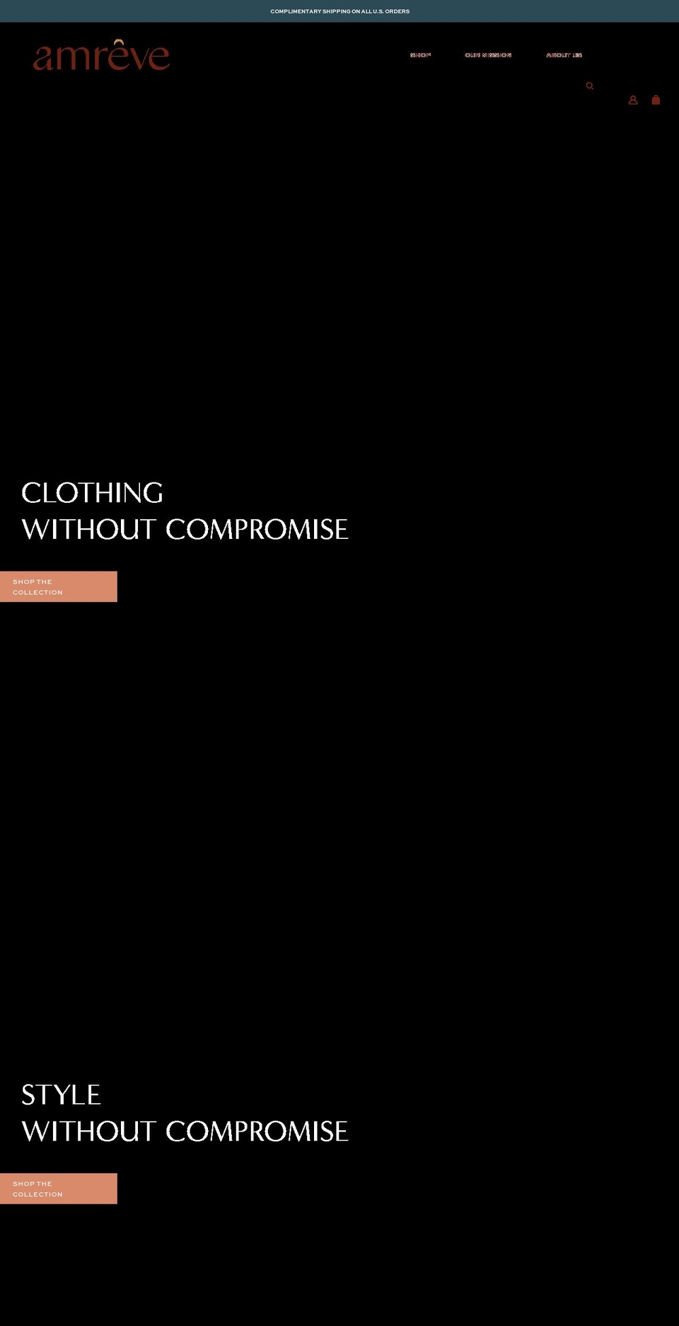 amreveorganic.com shopify website screenshot