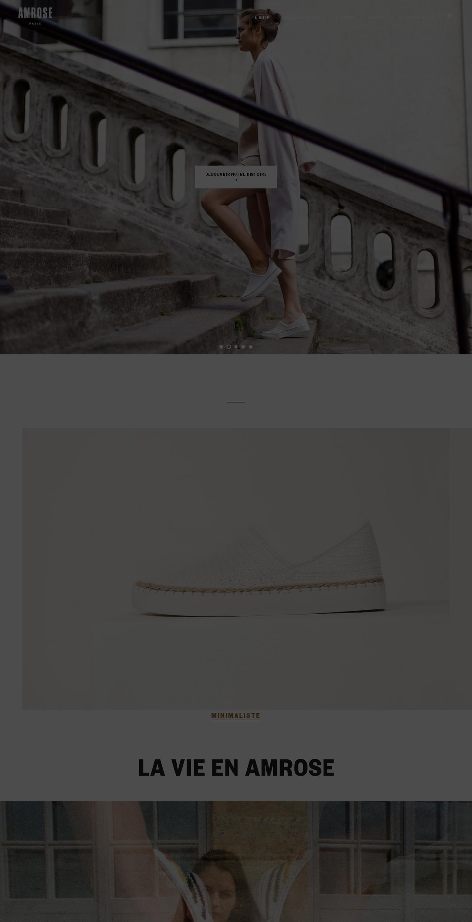 amrose.fr shopify website screenshot