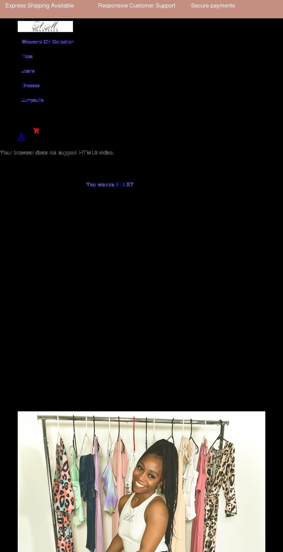 amshantelle.com shopify website screenshot