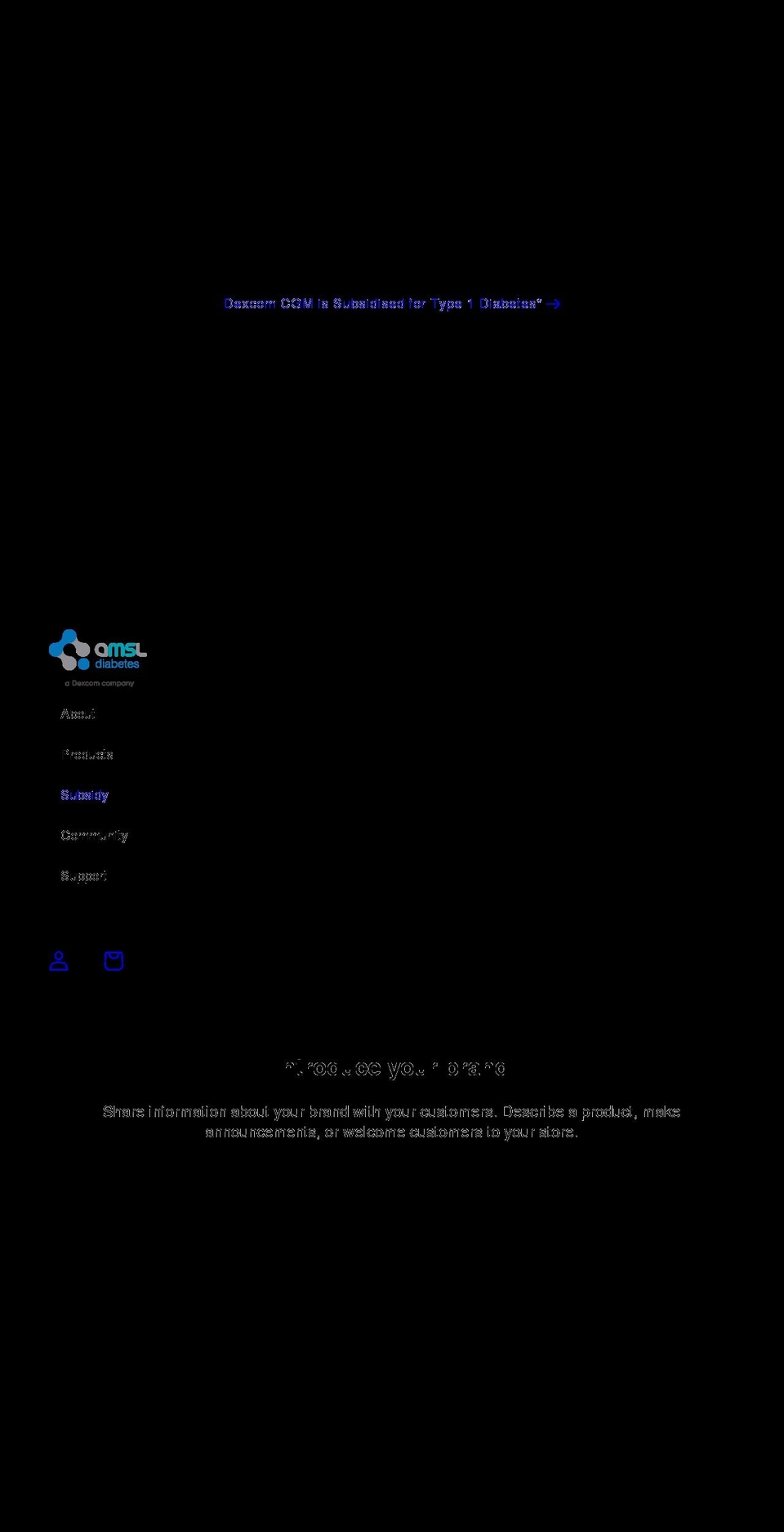 amsldiabetesshop.com.au shopify website screenshot
