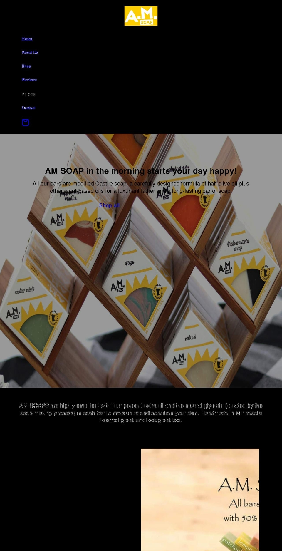 amsoapcompany.com shopify website screenshot