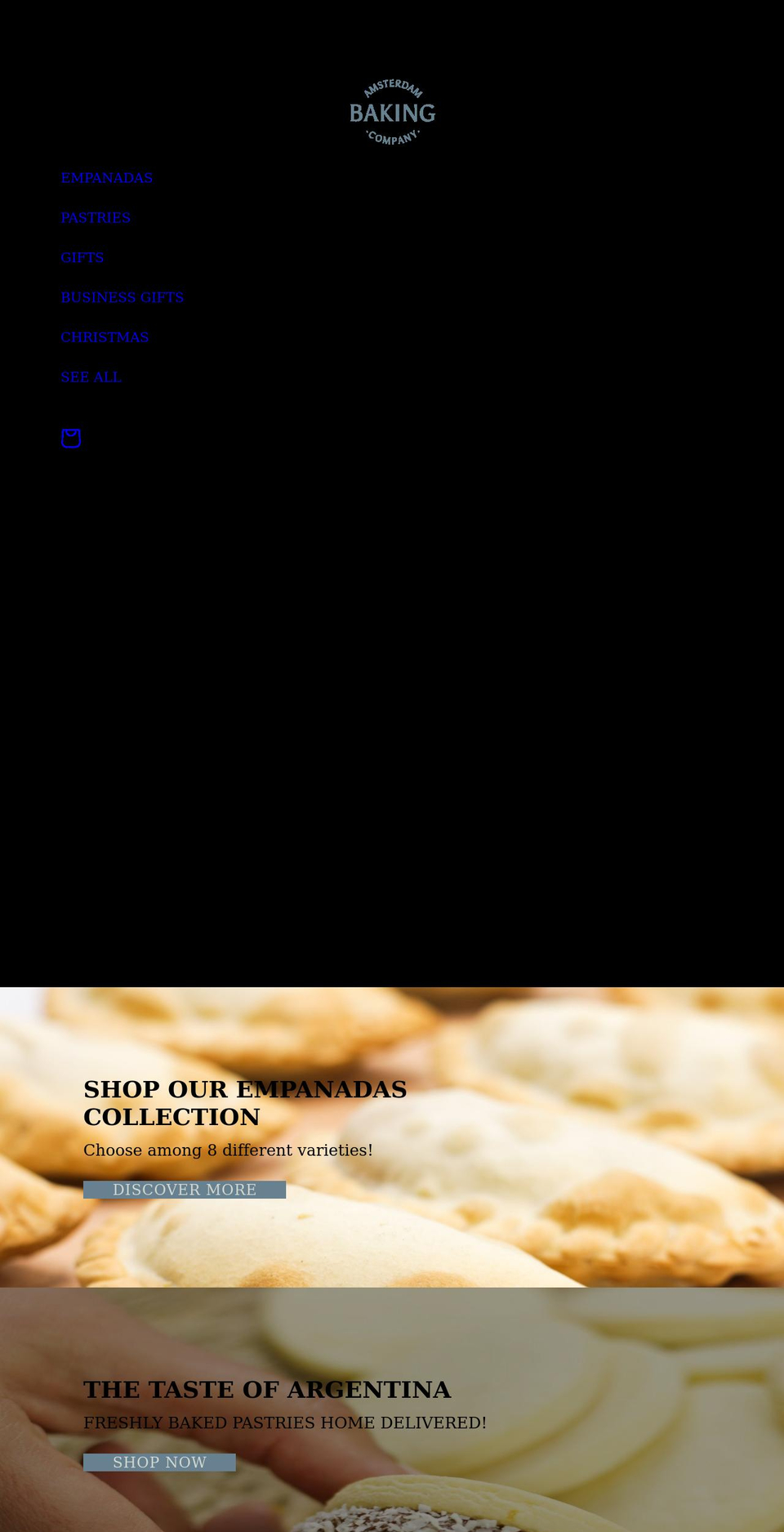 amsterdambakingcompany.com shopify website screenshot