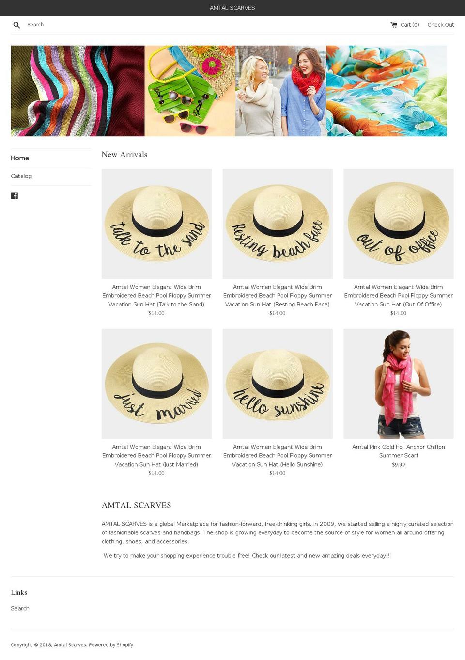amtalscarves.com — Shopify storefront screenshot