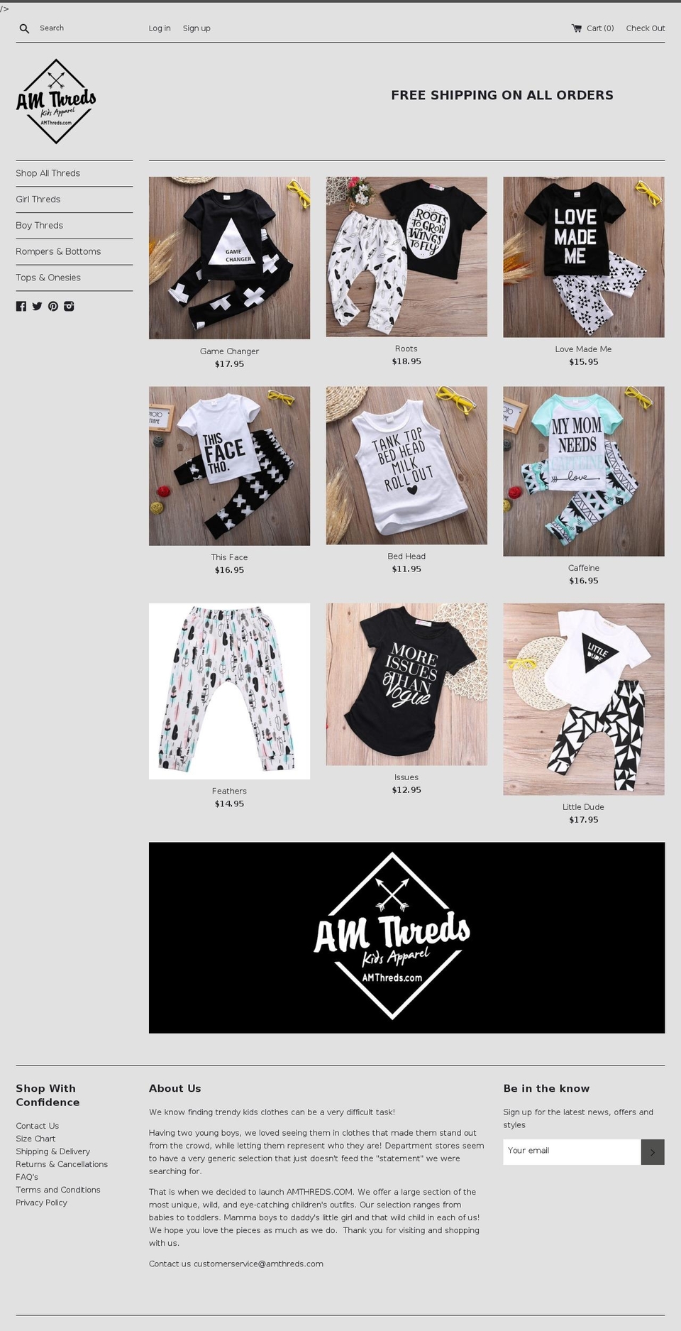 amthreds.com — Shopify storefront screenshot
